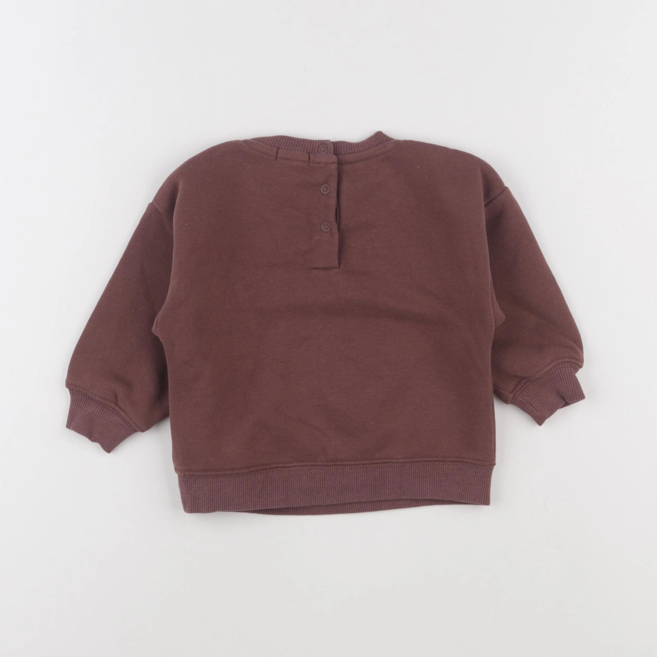 Vertbaudet - sweat rouge, violet - 12 mois