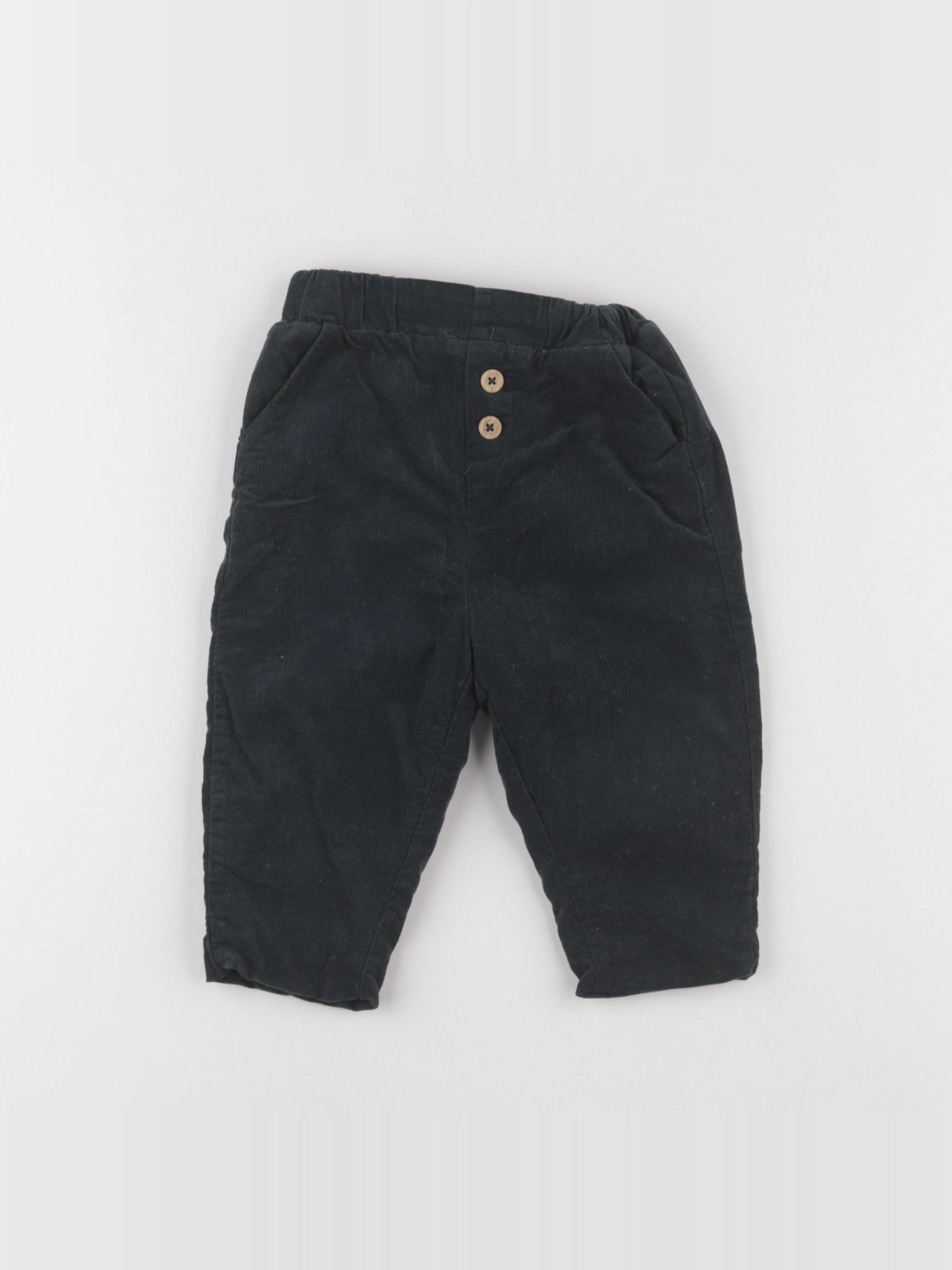 Vertbaudet - pantalon vert - 9 mois