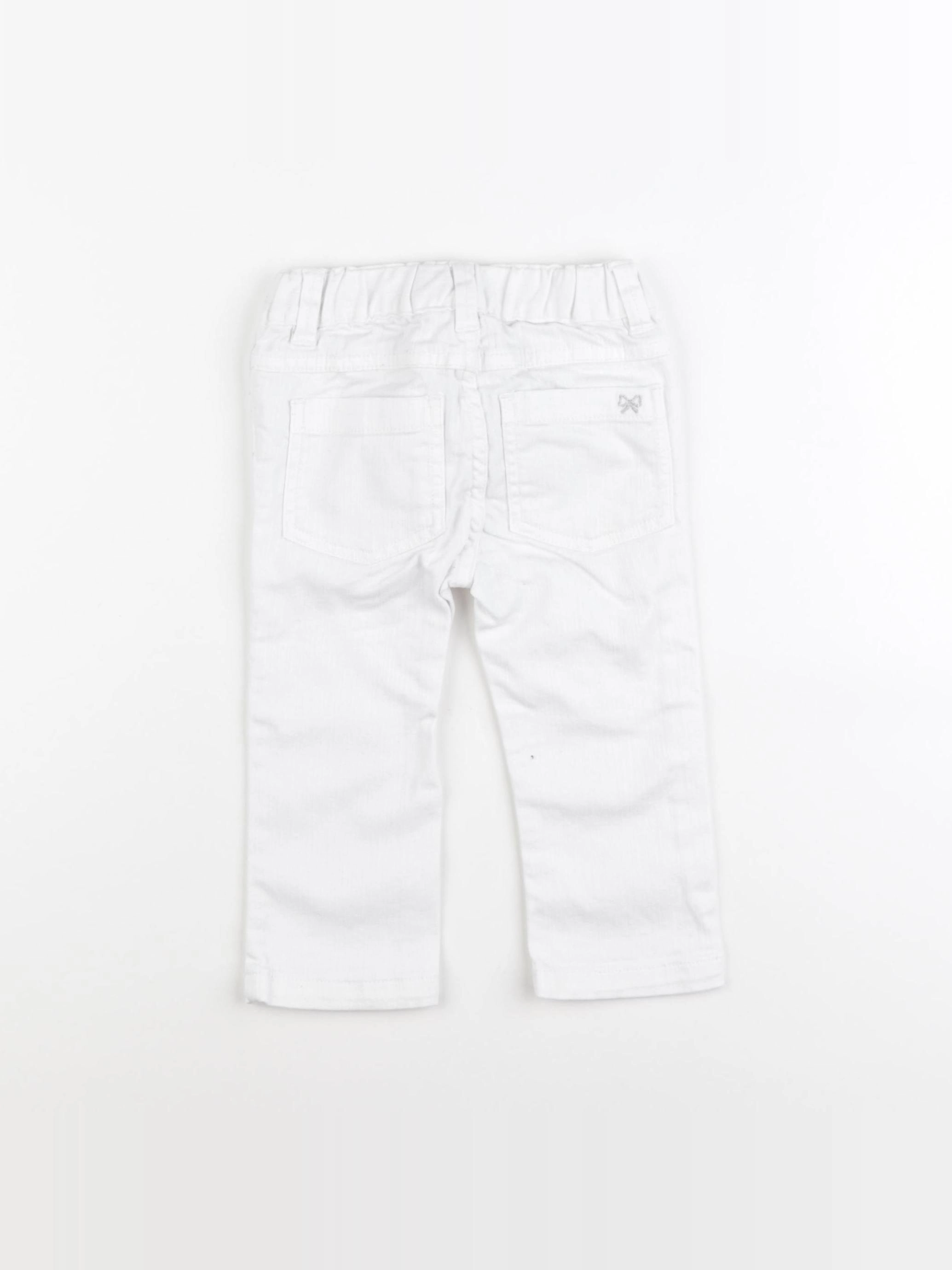 Jacadi - jean blanc - 18 mois