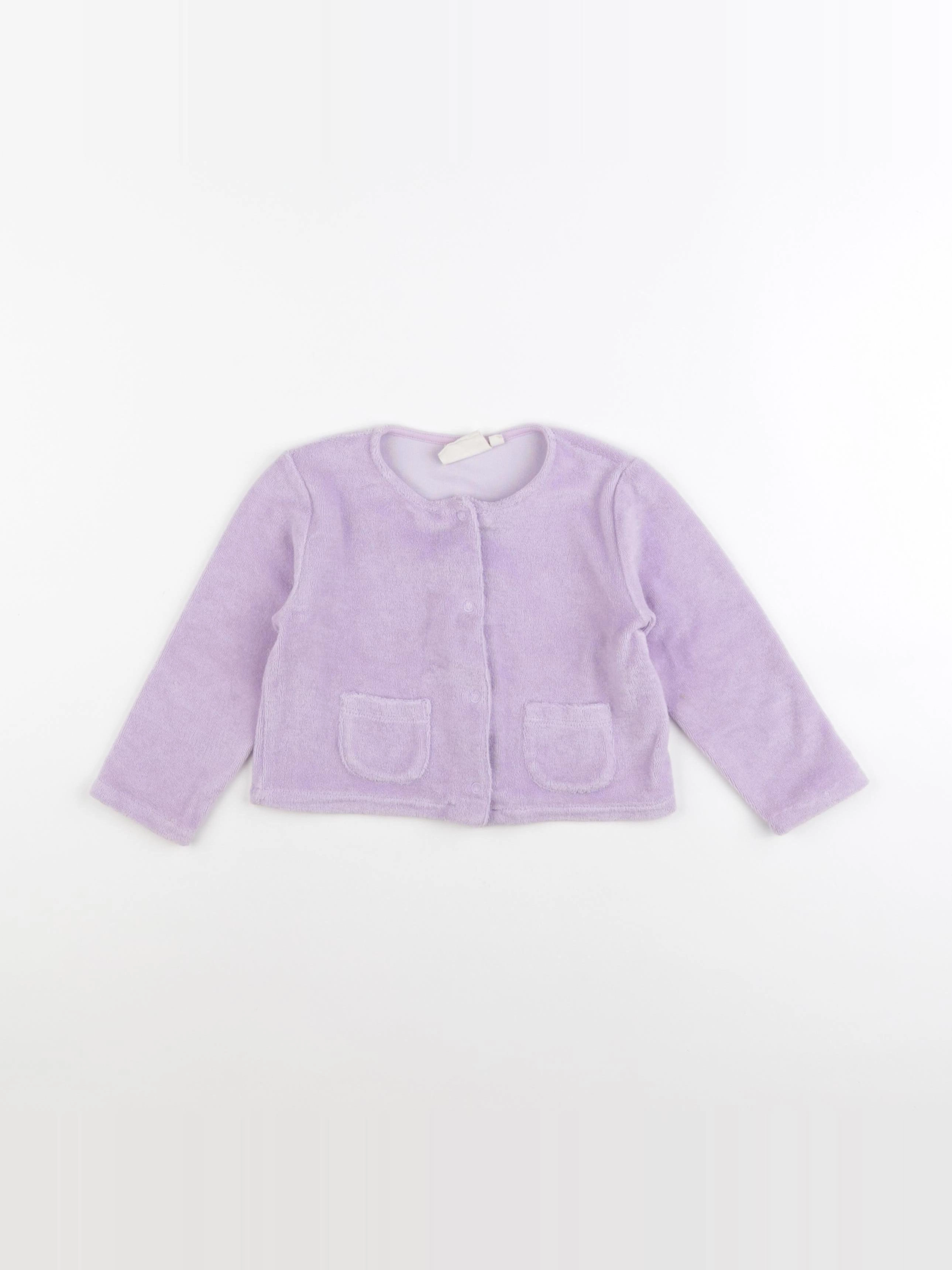 Arsène et les pipelettes - sweat violet - 24 mois