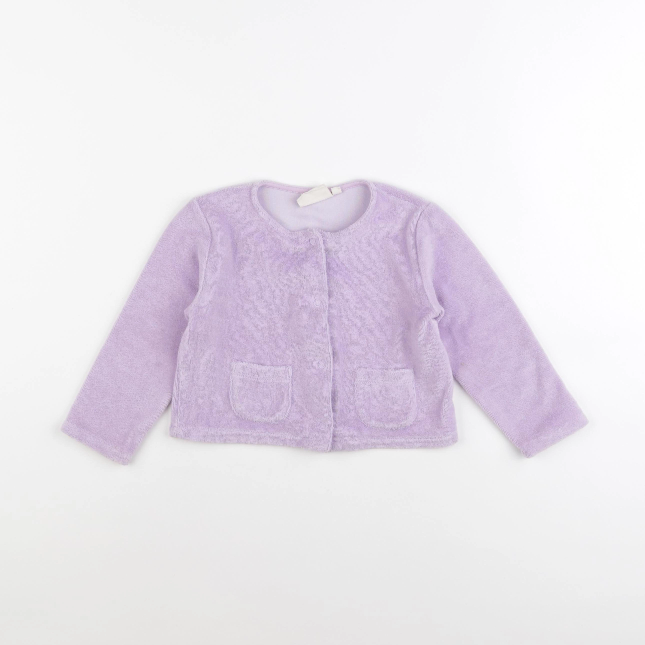 Arsène et les pipelettes - sweat violet - 24 mois
