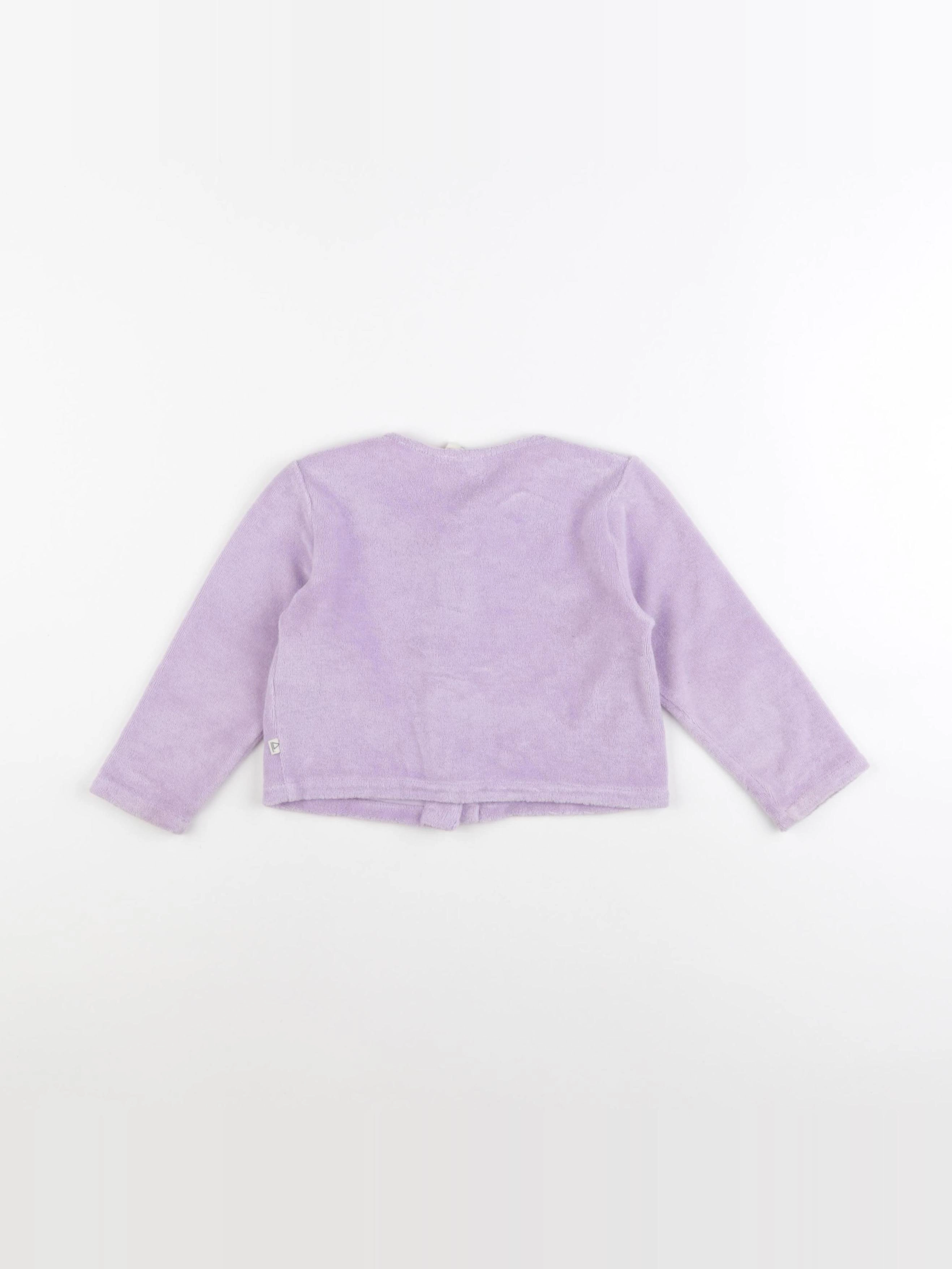 Arsène et les pipelettes - sweat violet - 24 mois