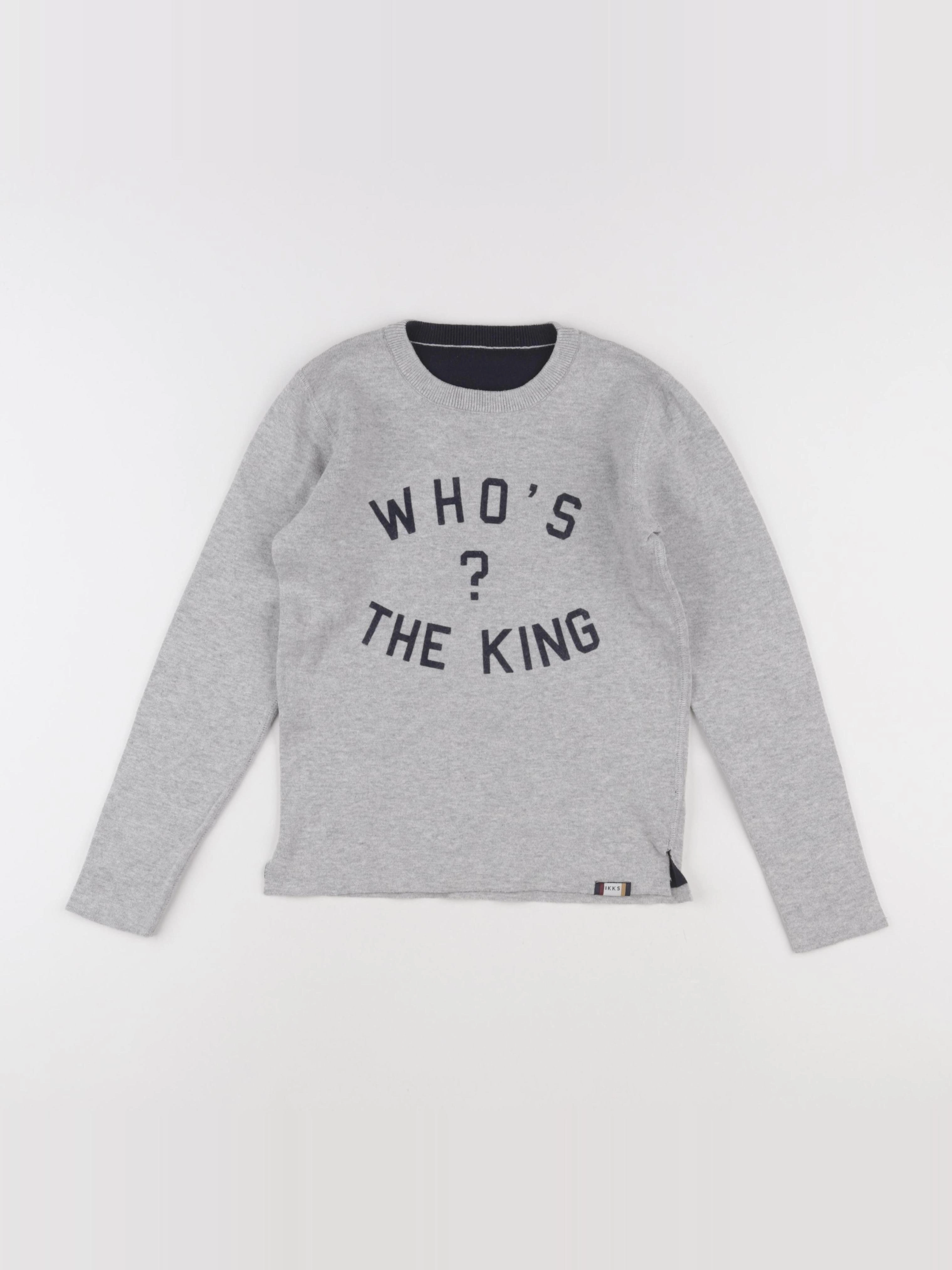 IKKS - pull gris - 8 ans