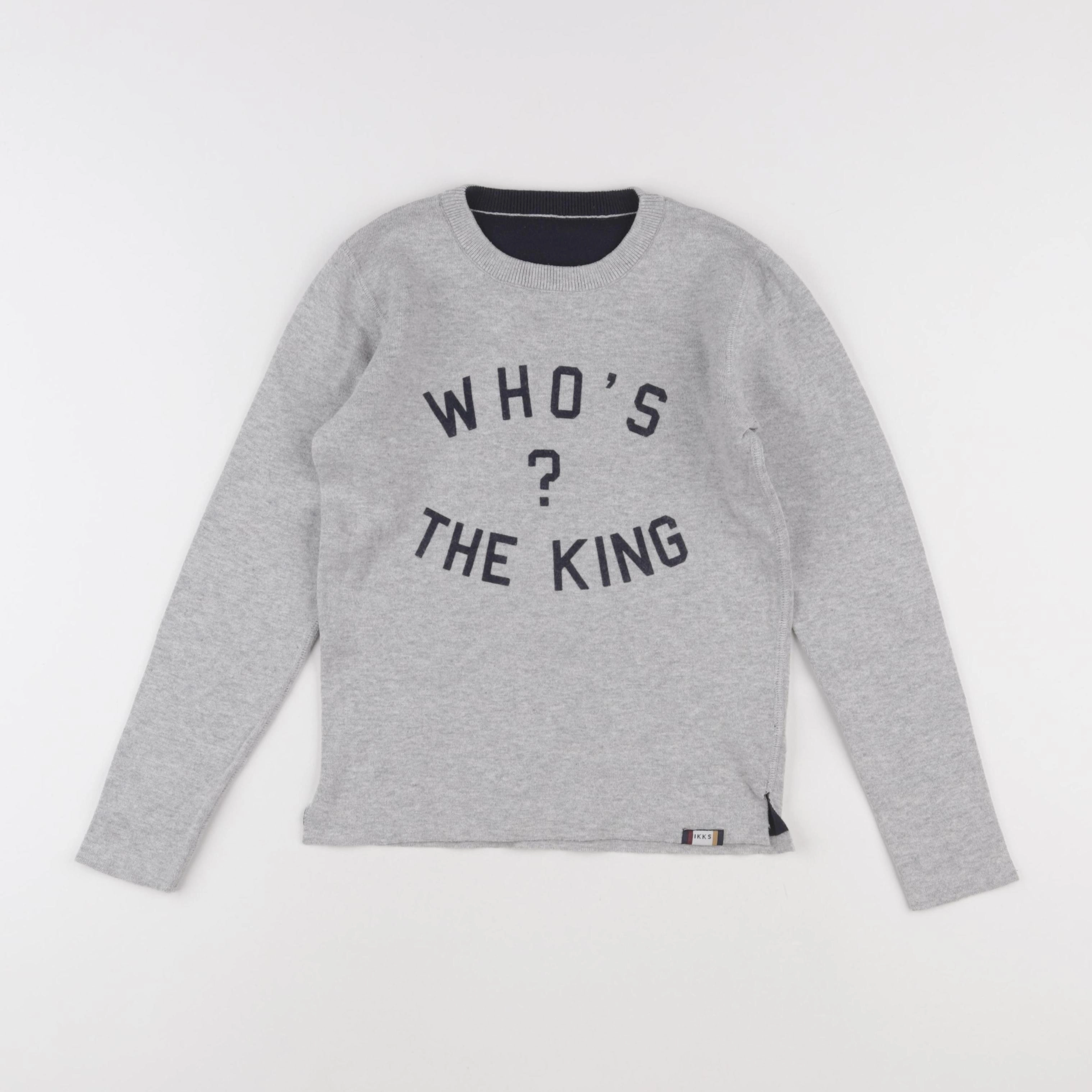 IKKS - pull gris - 8 ans