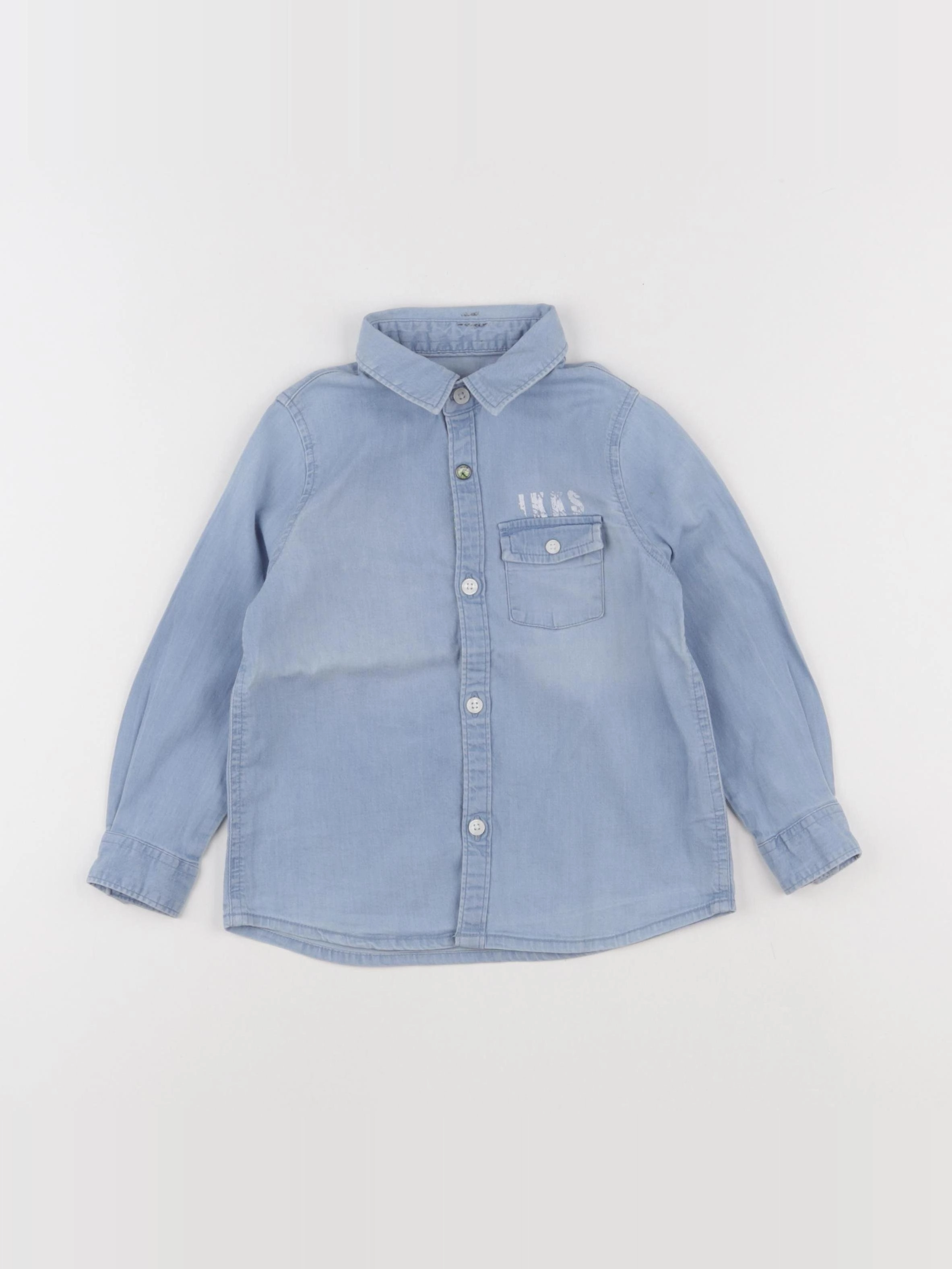 IKKS - chemise imprimé au dos bleu - 2 ans