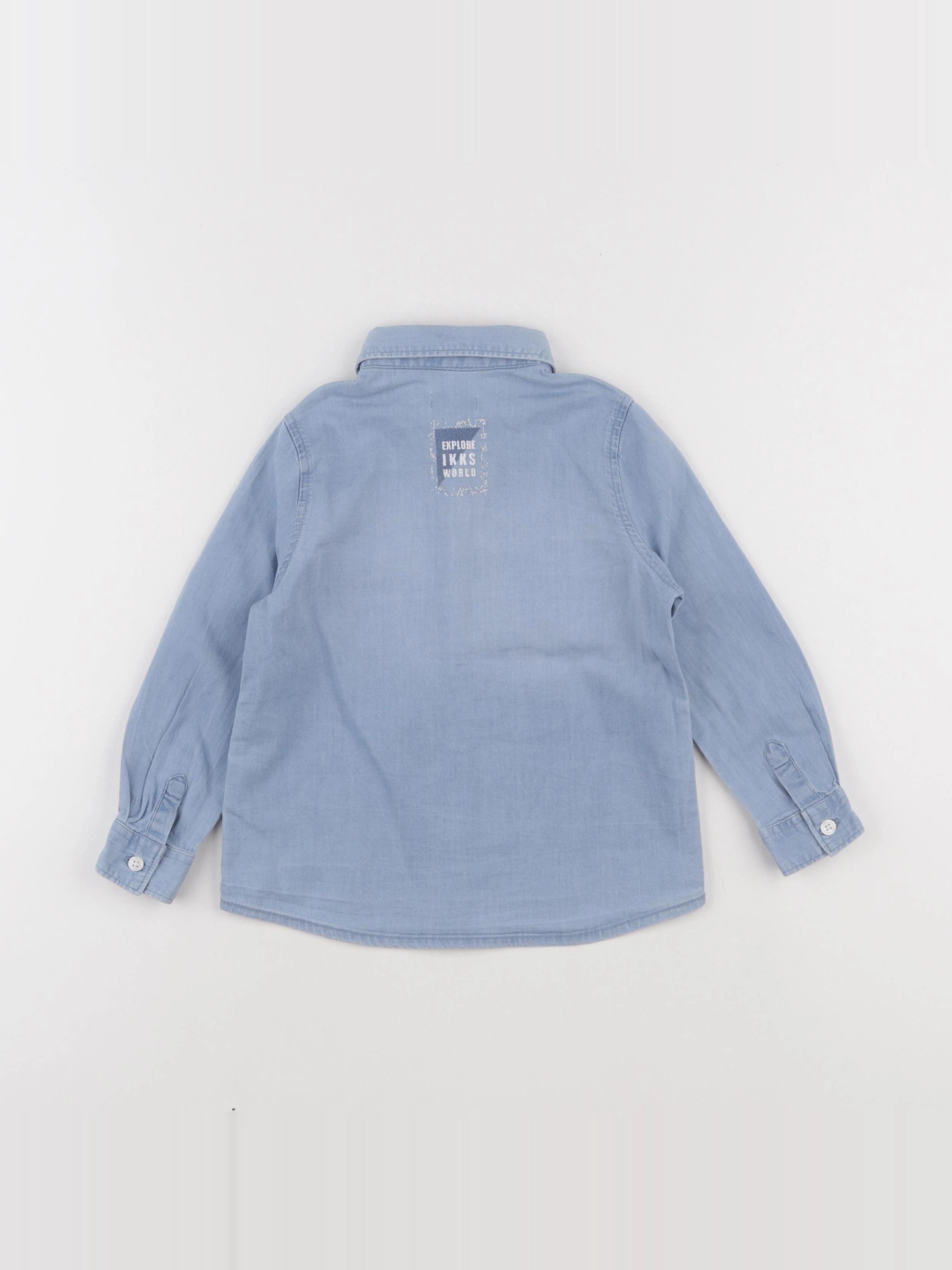 IKKS - chemise imprimé au dos bleu - 2 ans