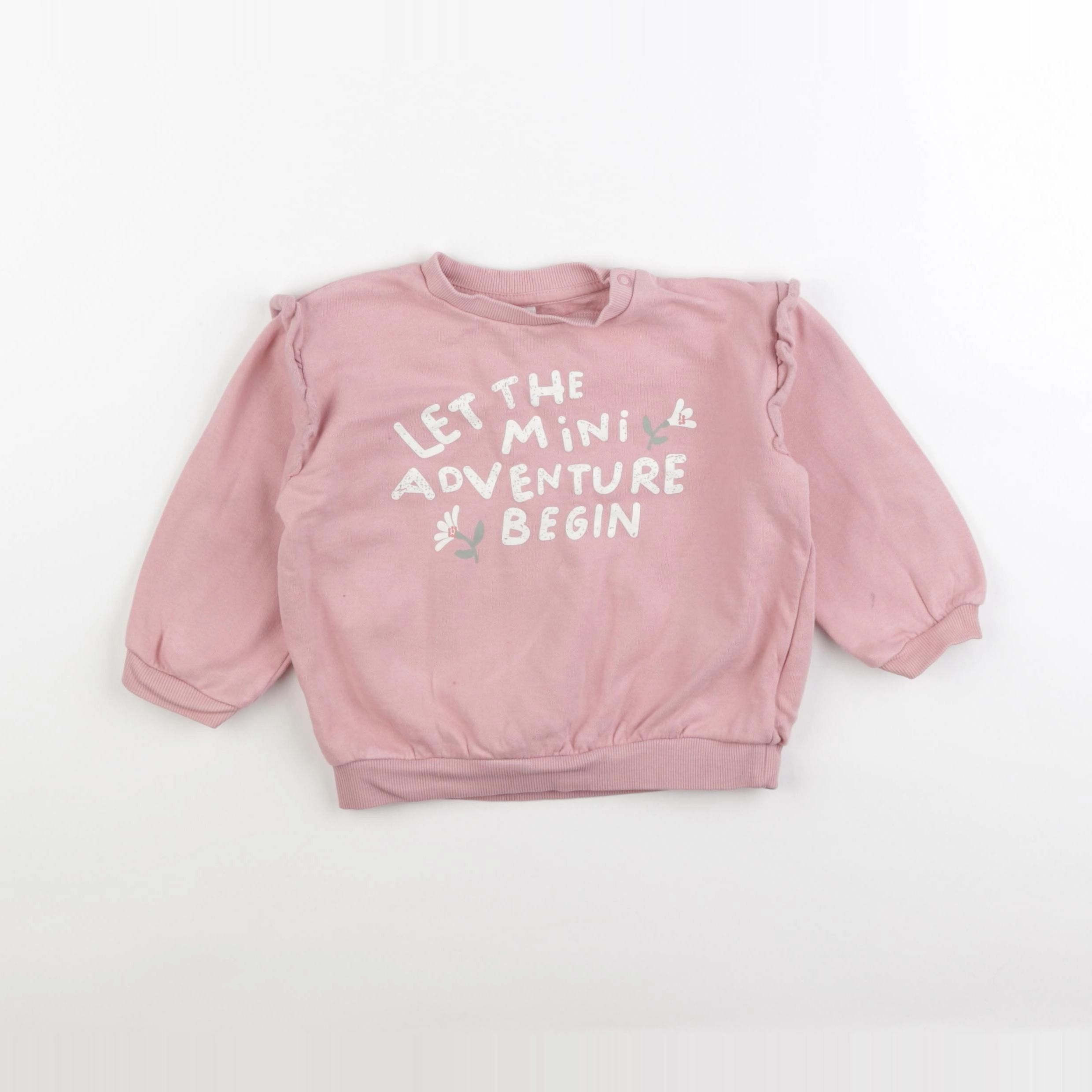 H&M - sweat rose - 18/24 mois