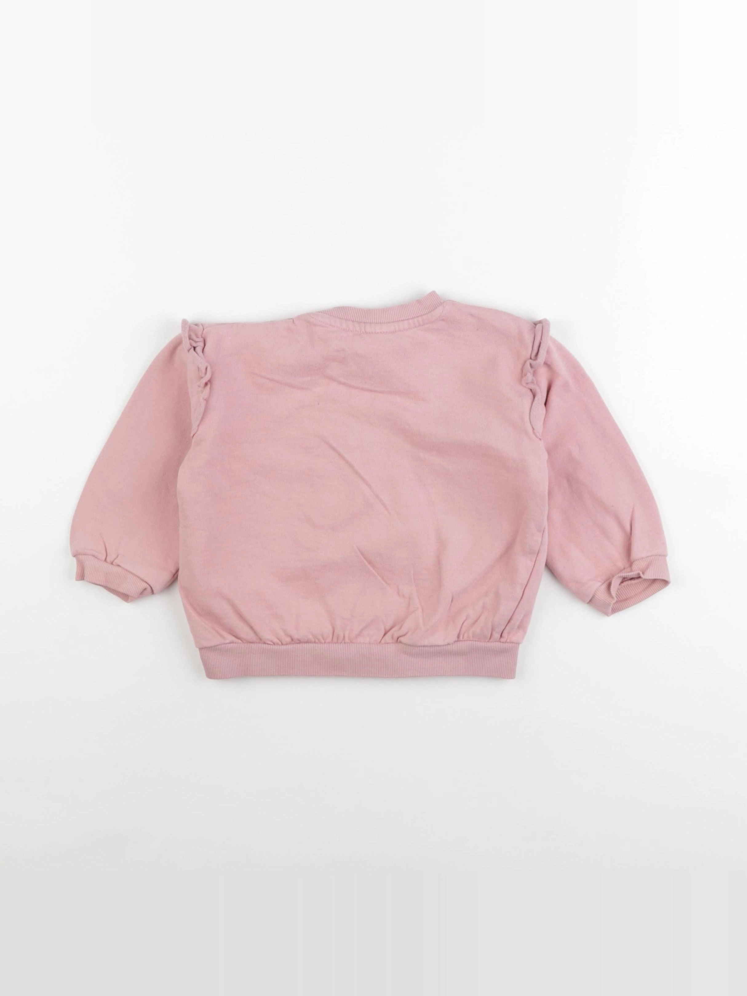 H&M - sweat rose - 18/24 mois