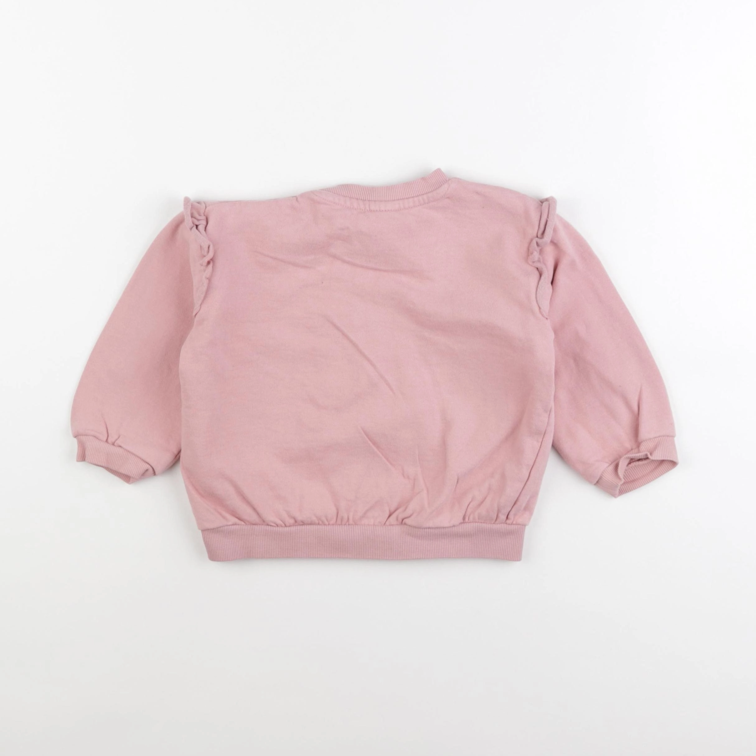 H&M - sweat rose - 18/24 mois