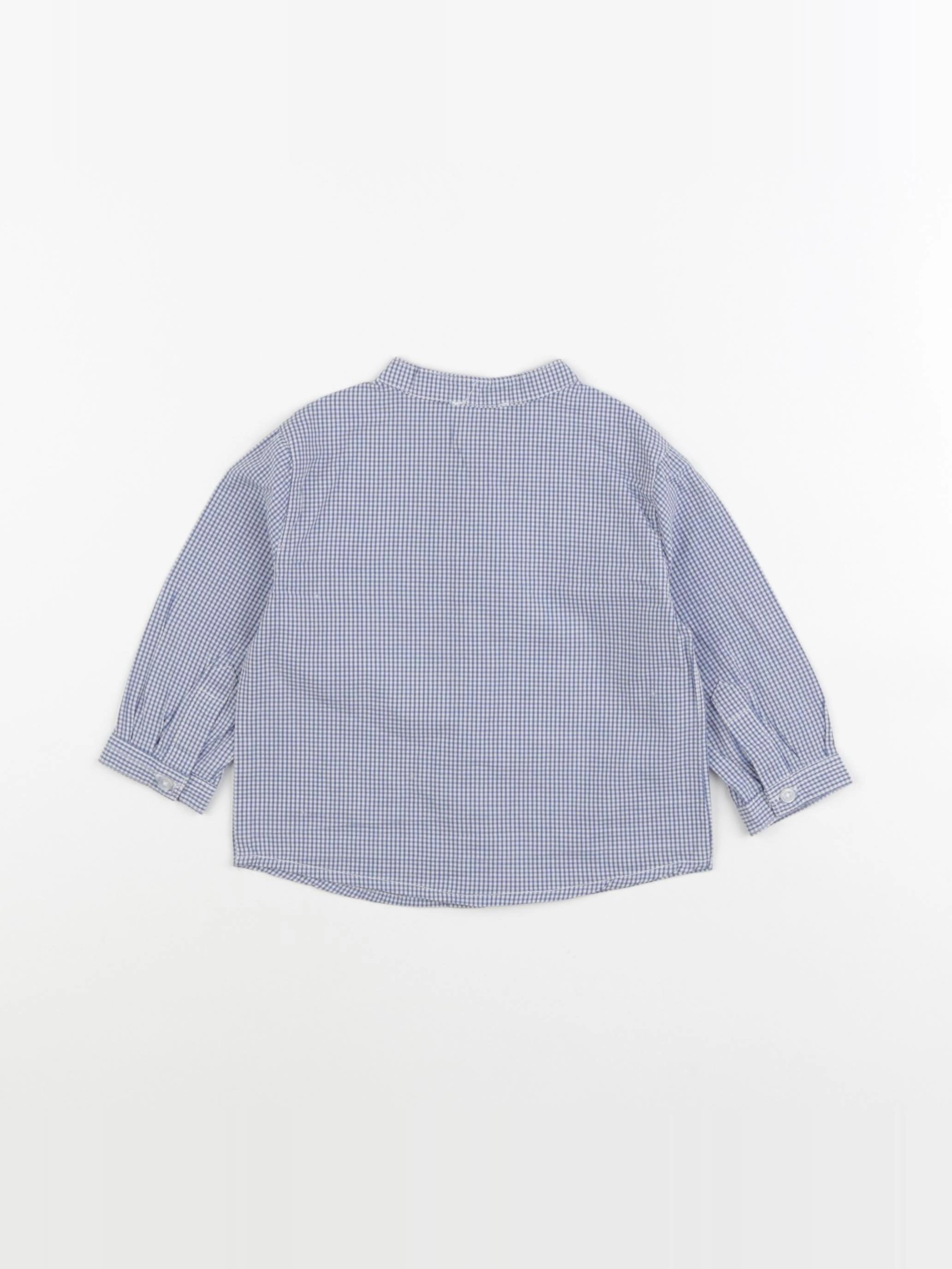 Boutchou - chemise bleu - 6 mois