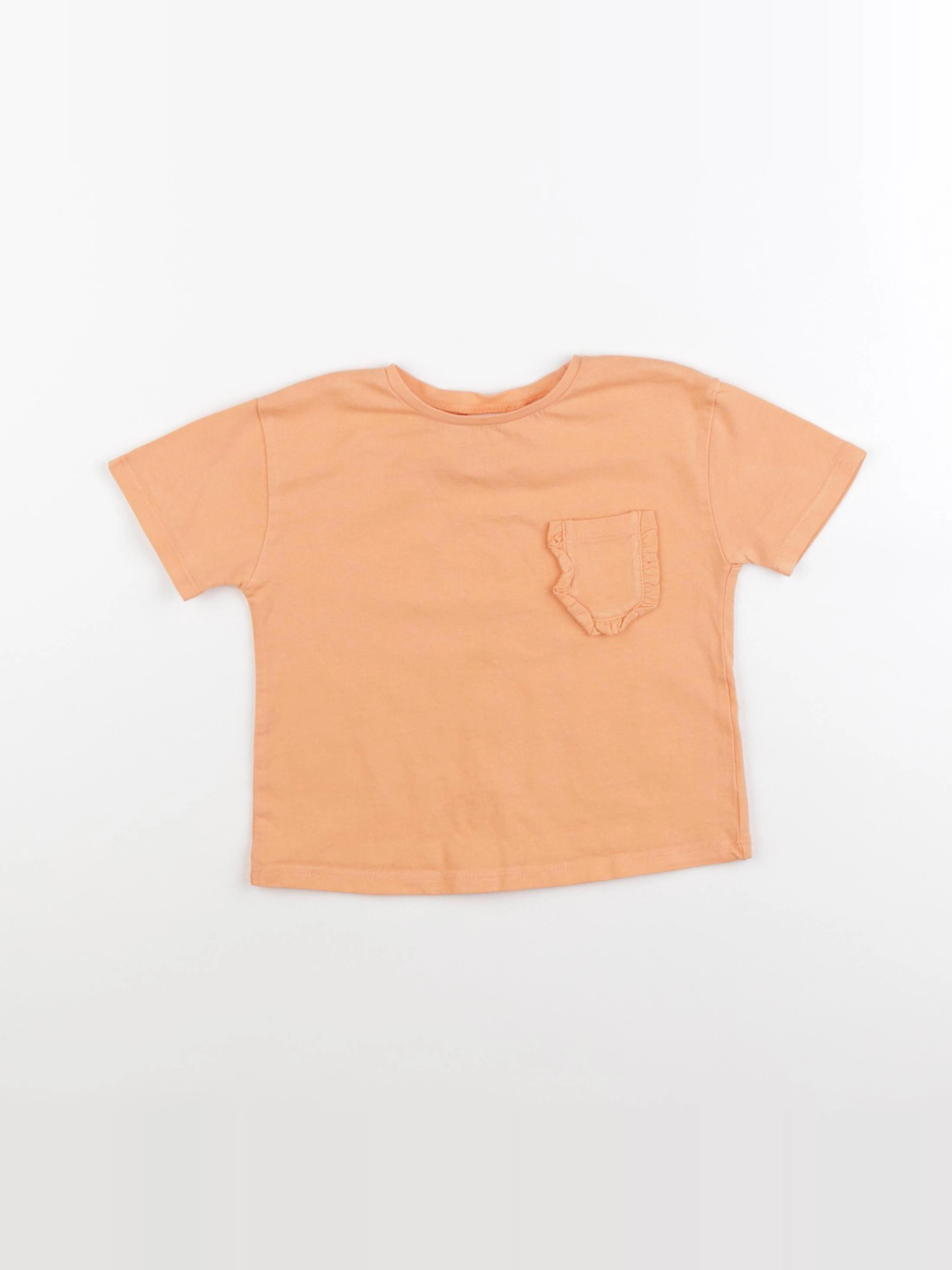 Zara - tee-shirt orange - 12/18 mois