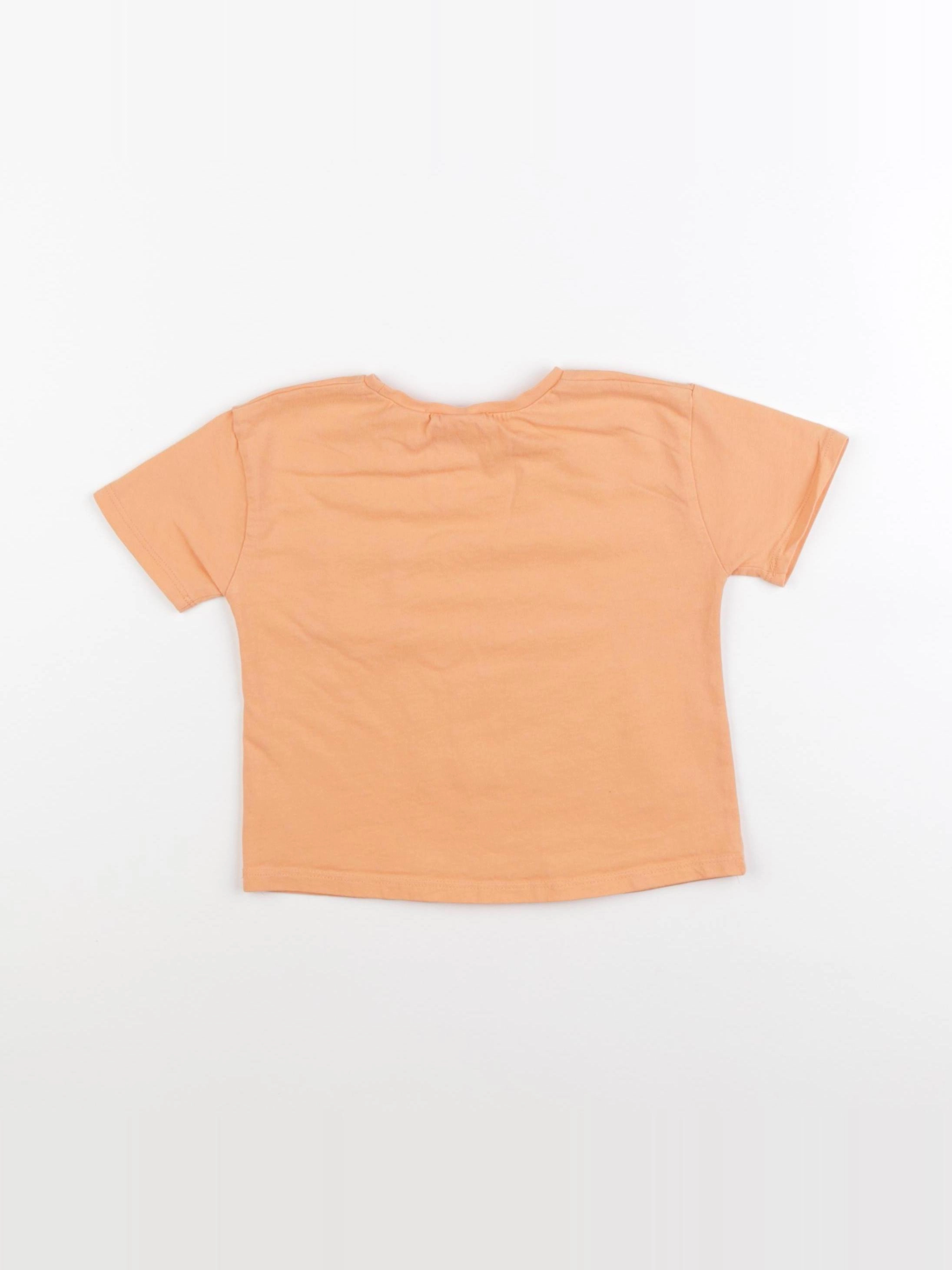 Zara - tee-shirt orange - 12/18 mois