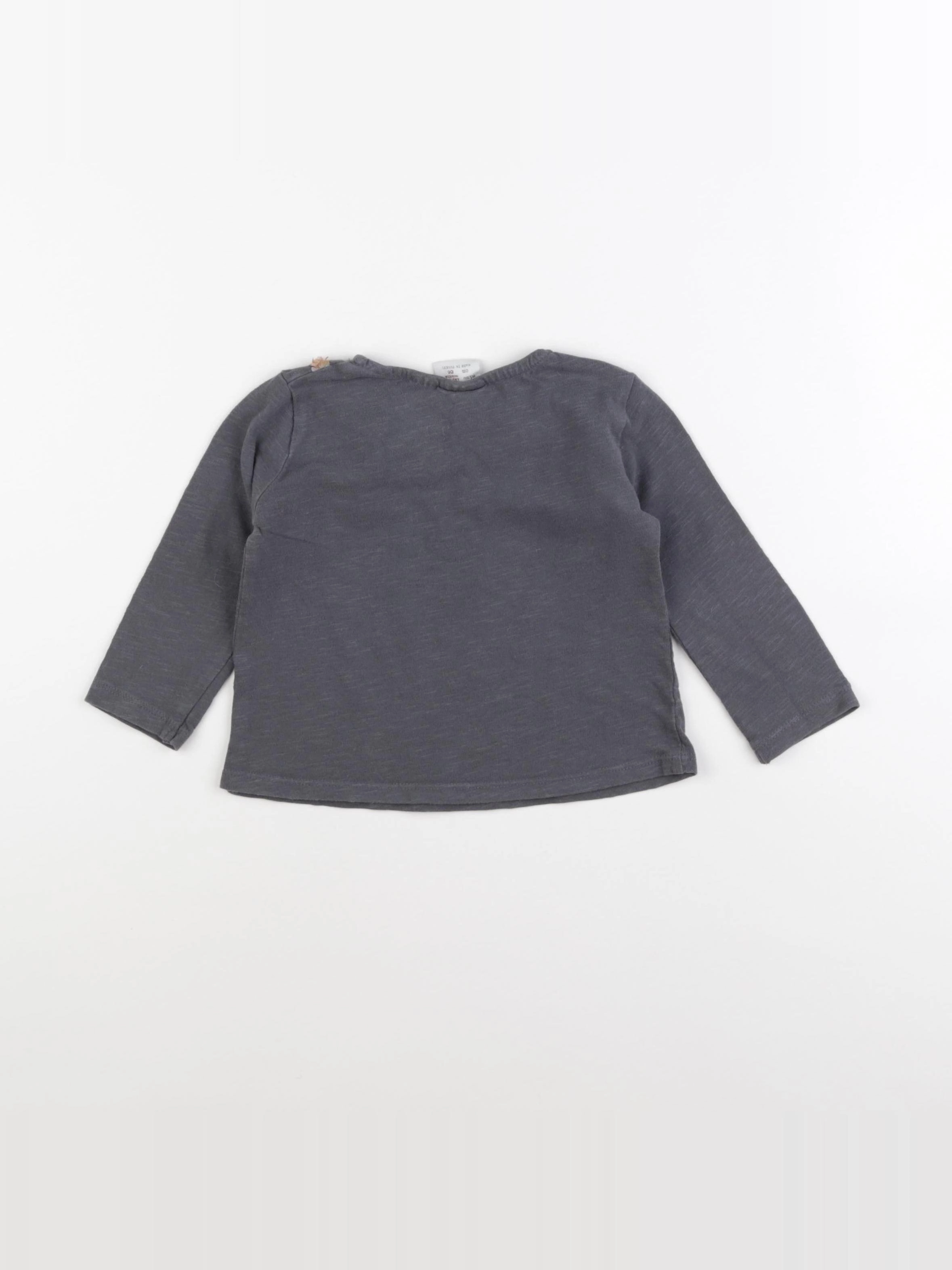 Zara - tee-shirt gris - 12/18 mois