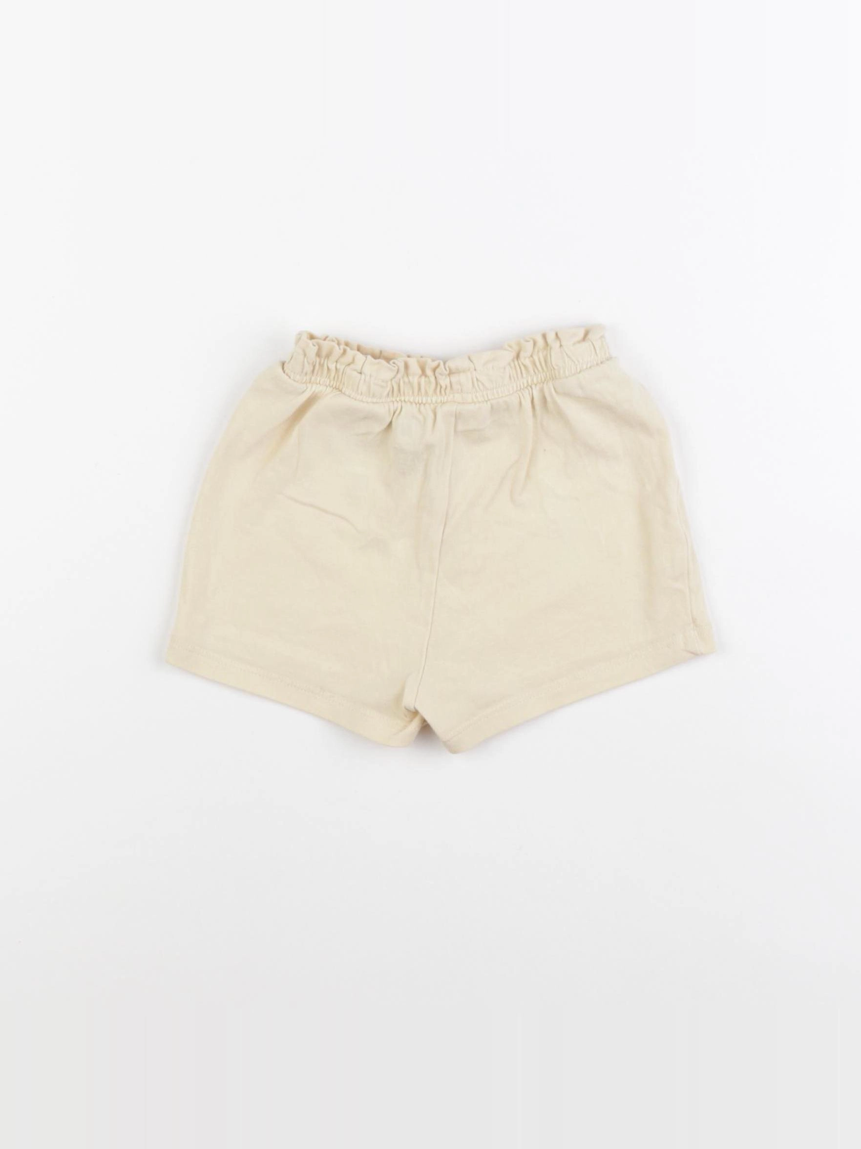H&M - short beige - 12/18 mois
