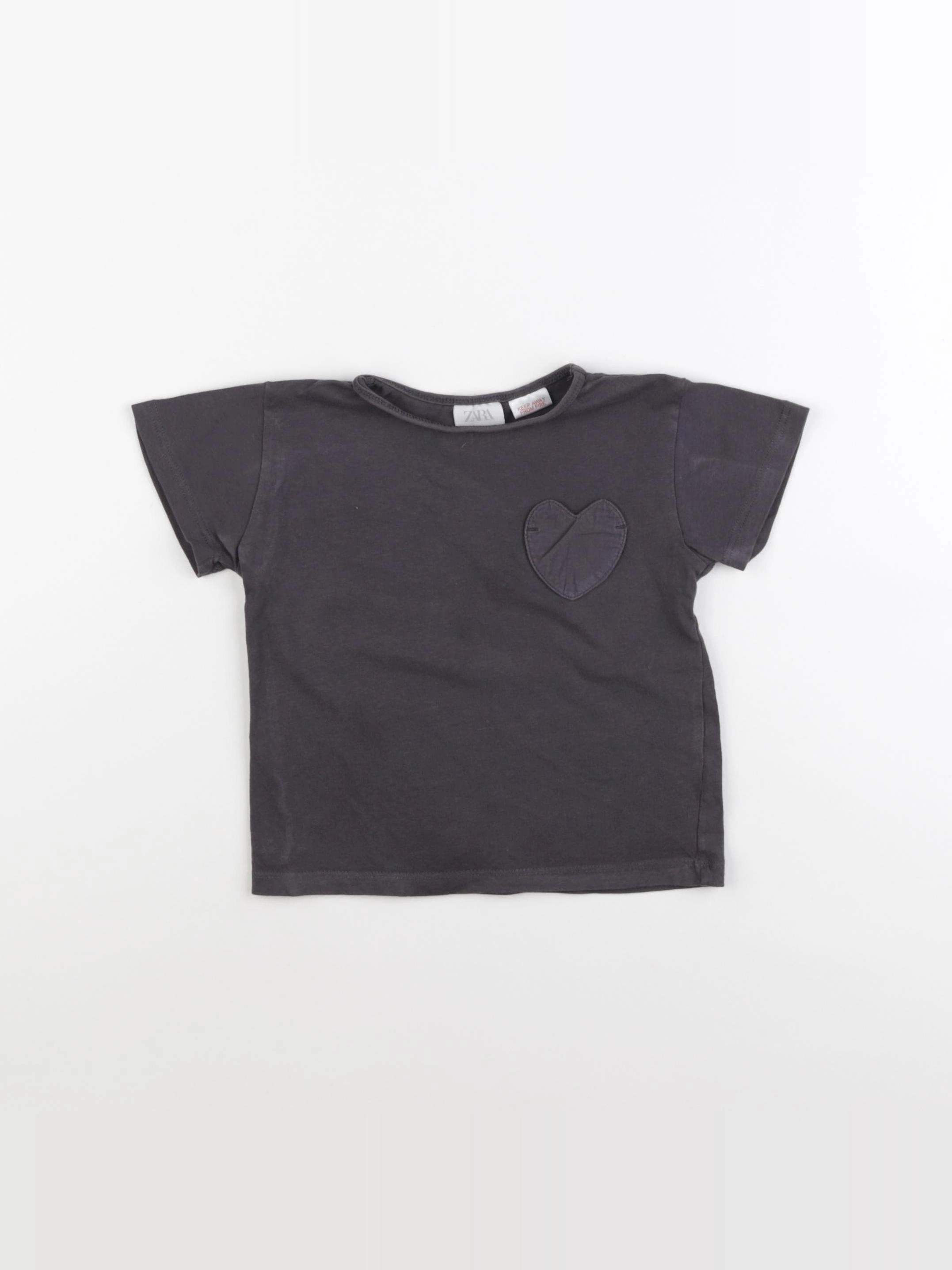 Zara - tee-shirt gris - 12/18 mois