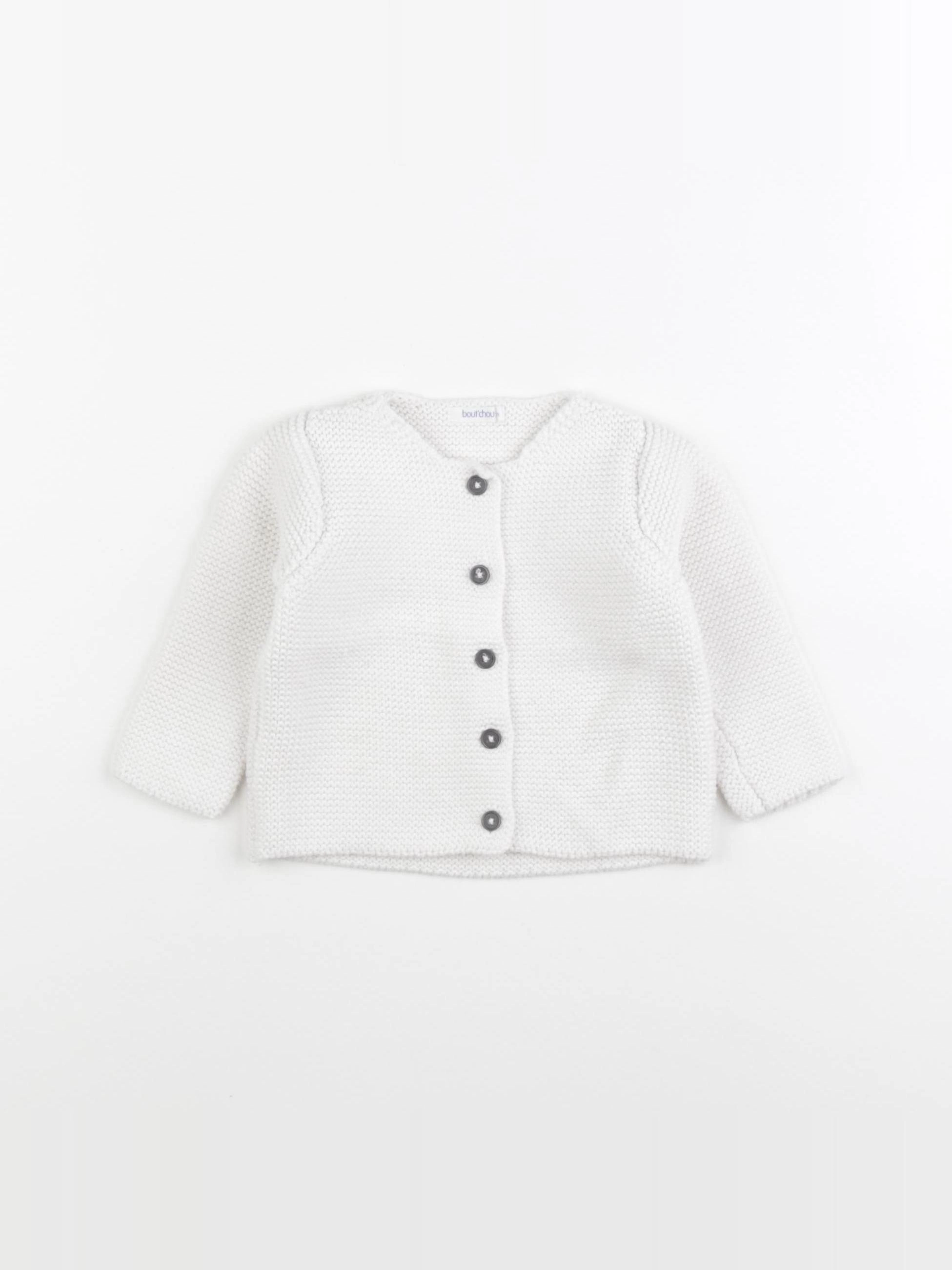 Boutchou - gilet blanc - 9 mois