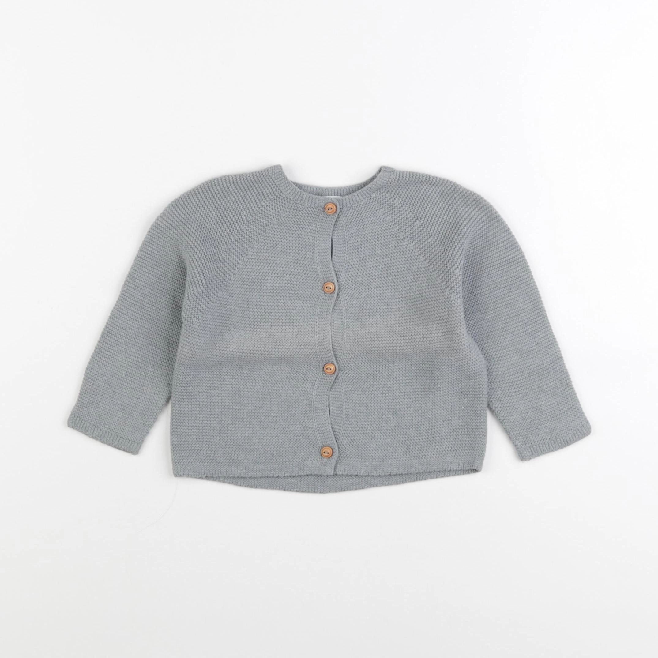Zara - gilet vert - 6/9 mois