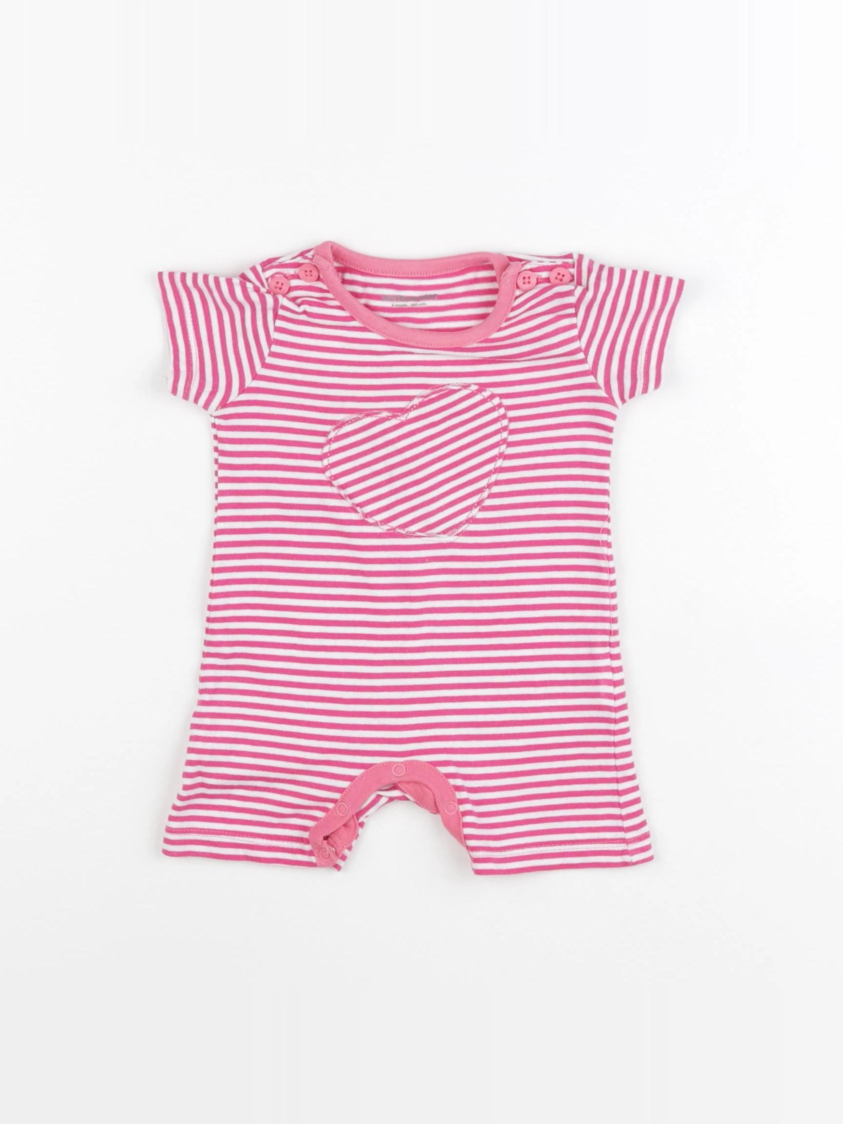 Vertbaudet - combinaison rose - 3 mois