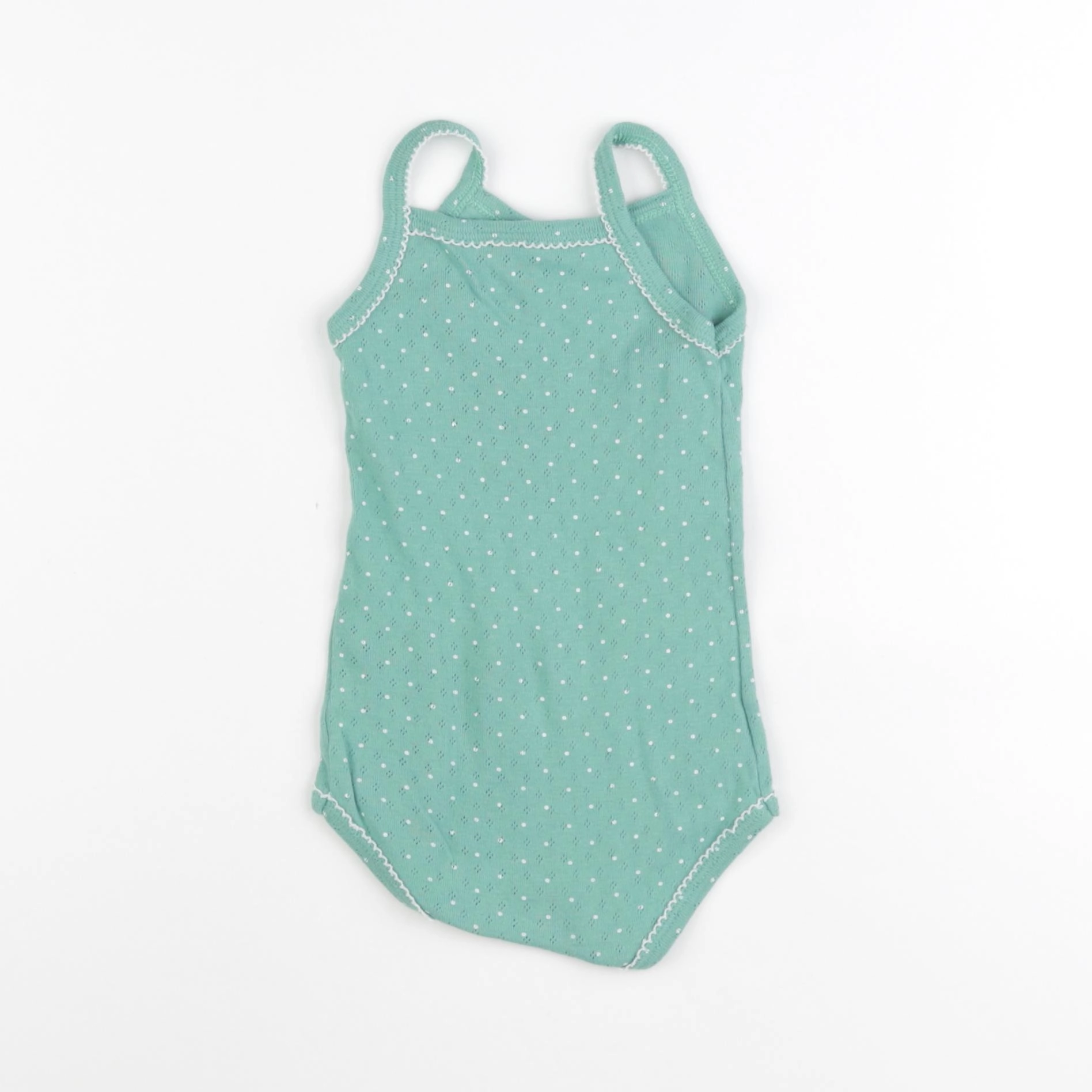 Petit Bateau - body vert - 12 mois