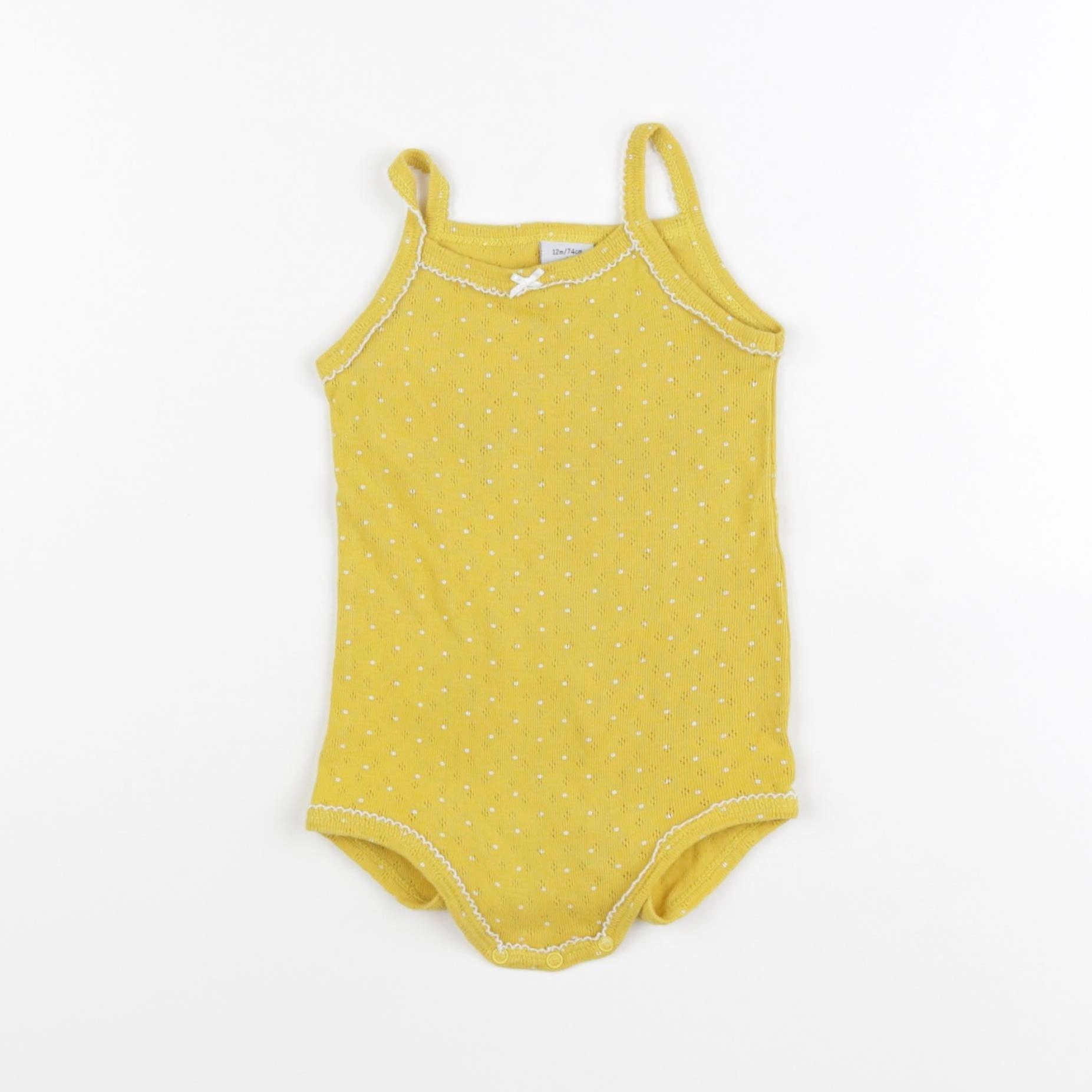 Petit Bateau - body jaune - 12 mois