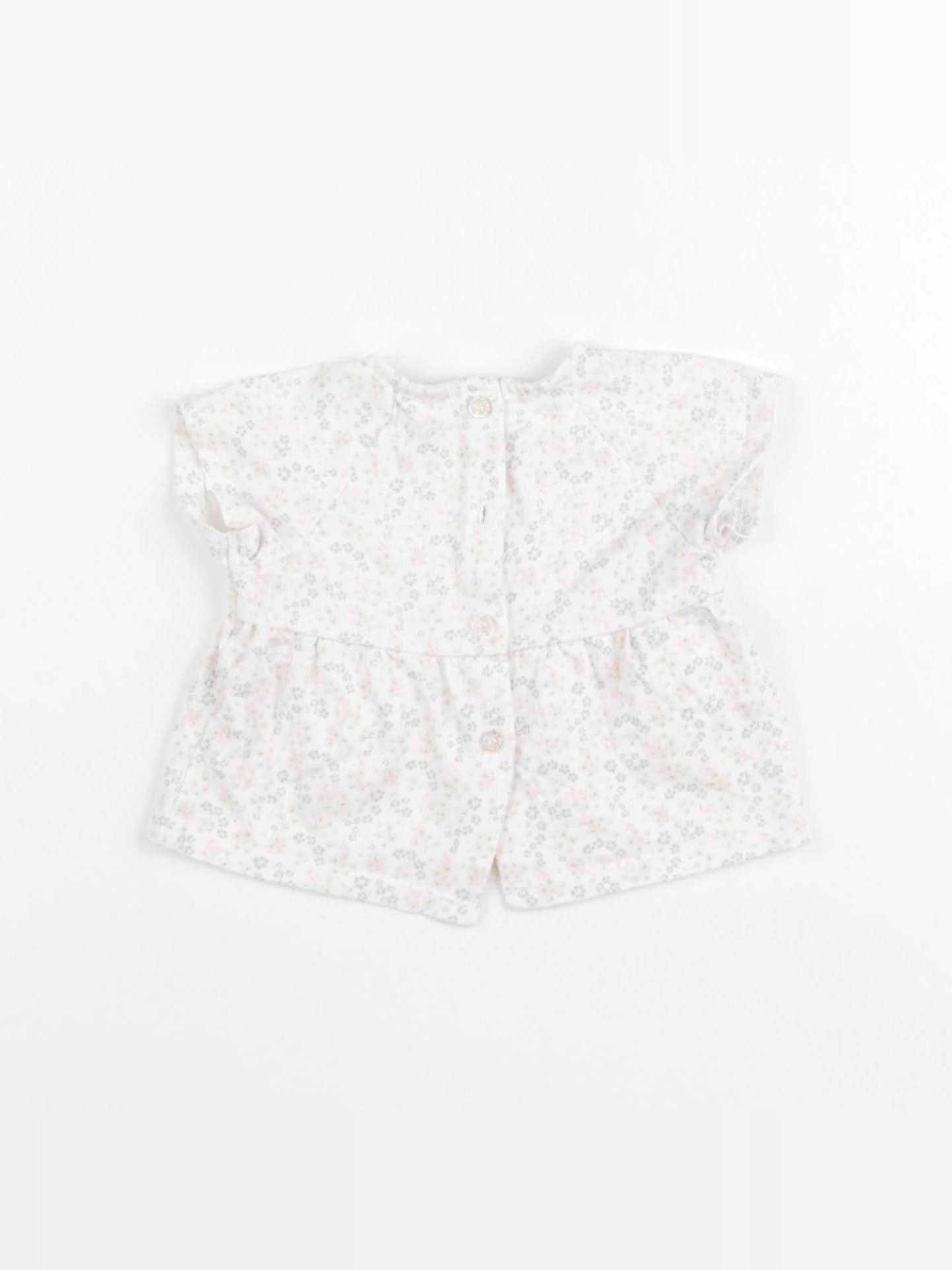 Vertbaudet - tee-shirt blanc - 3 mois