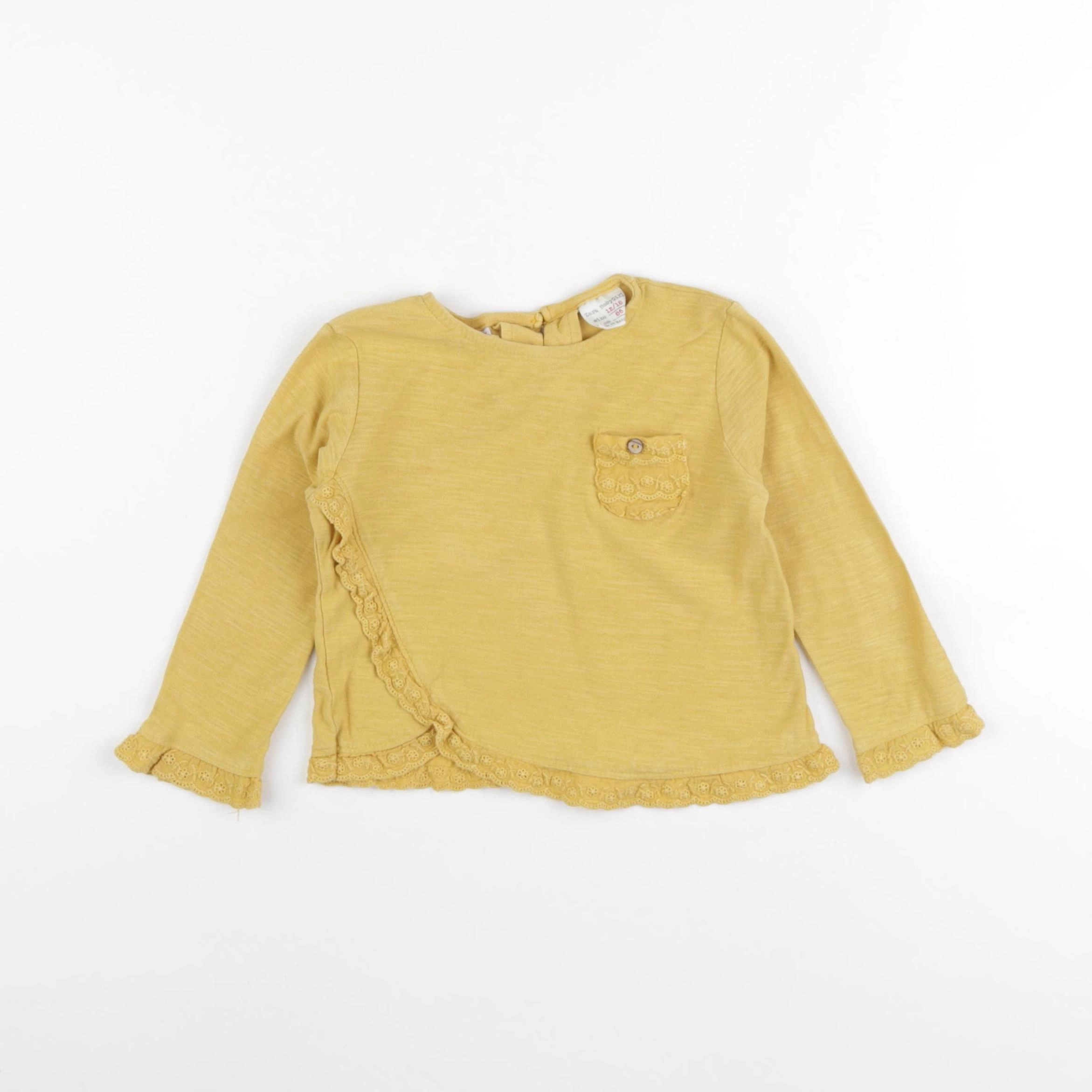 Zara - tee-shirt jaune - 12/18 mois