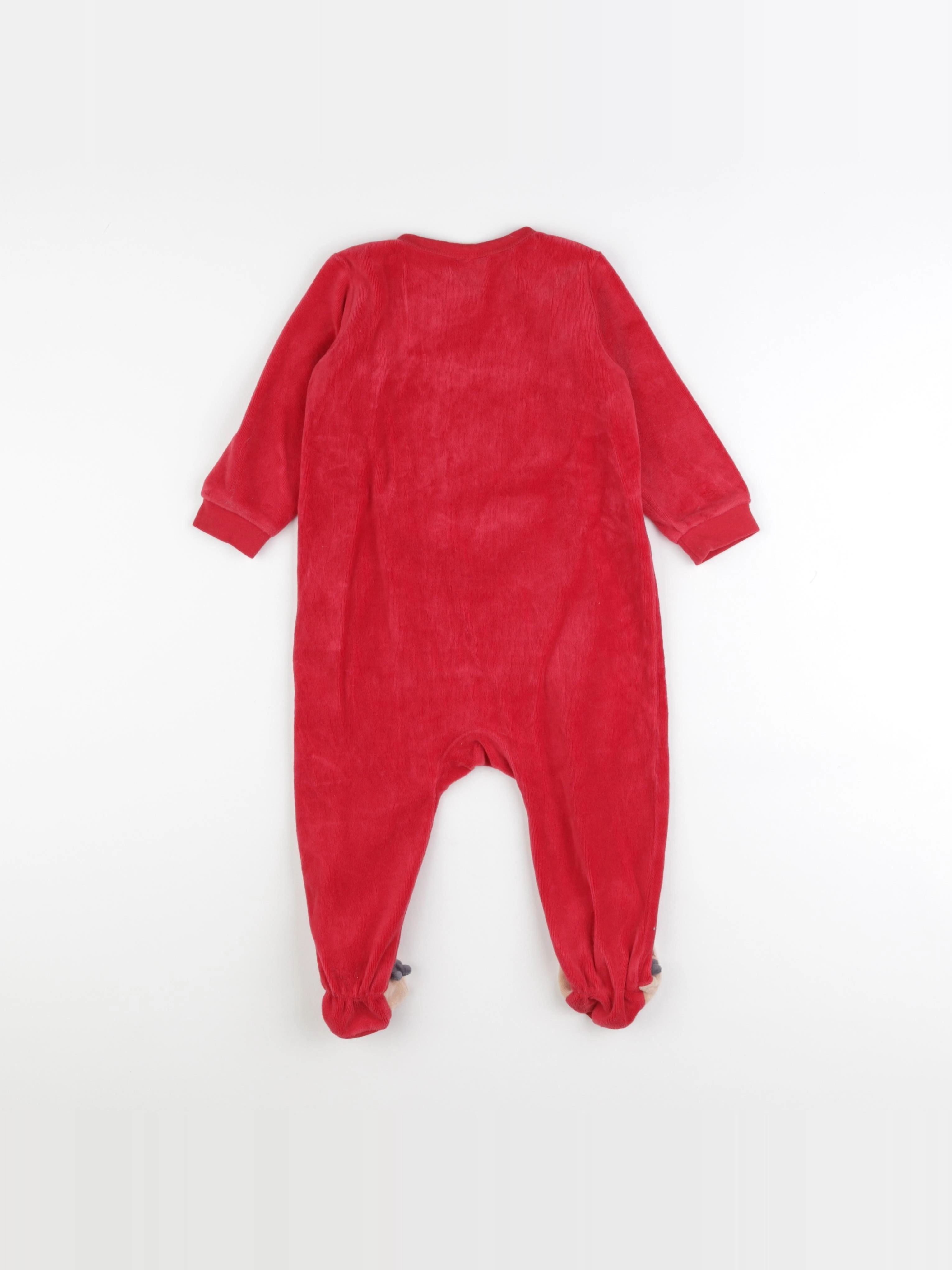 H&M - pyjama velours rouge - 12/18 mois
