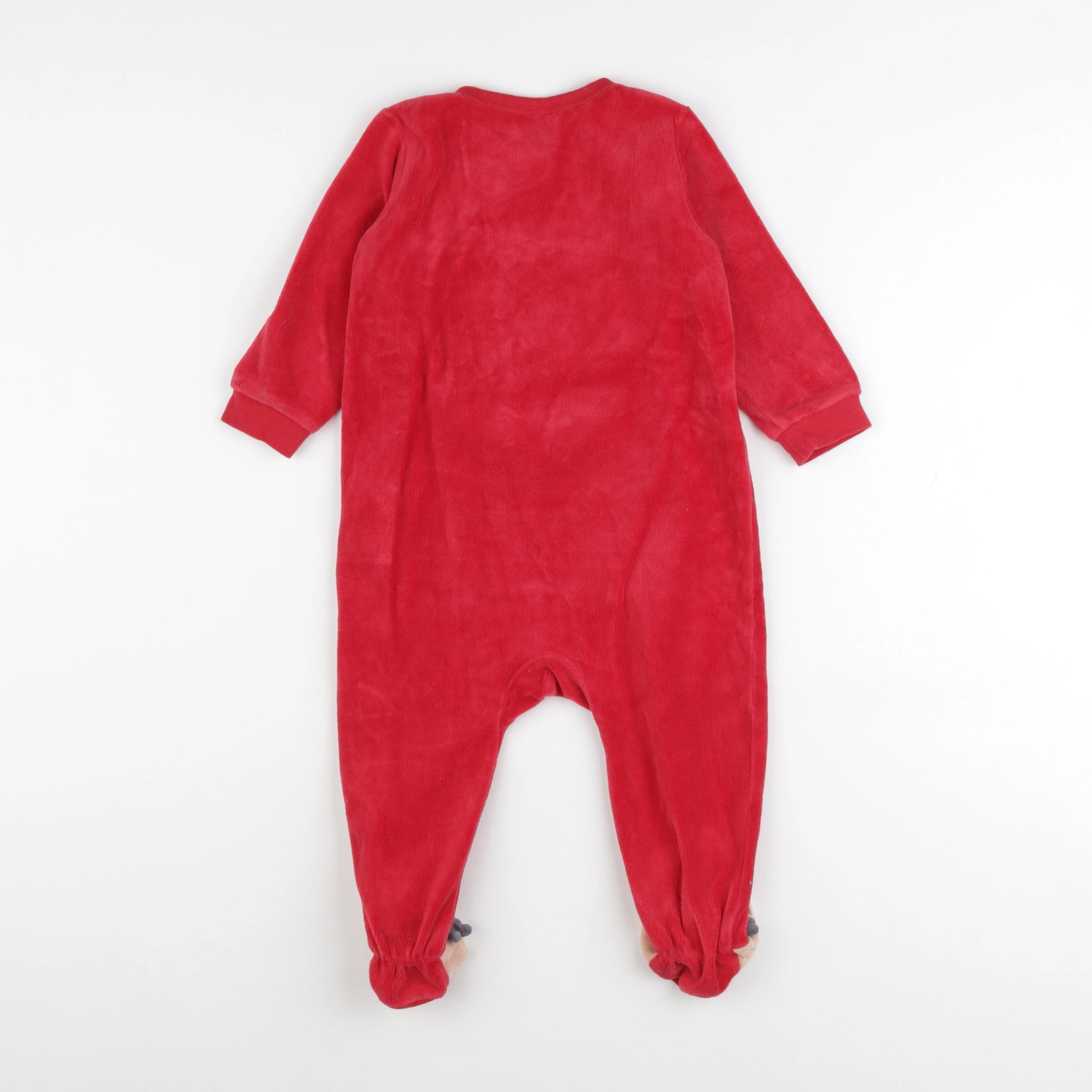 H&M - pyjama velours rouge - 12/18 mois