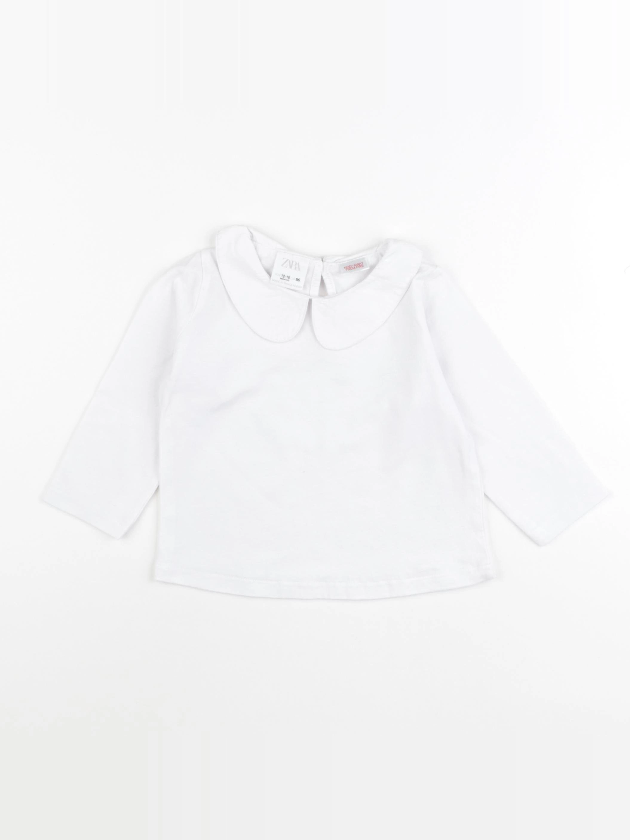 Zara - tee-shirt blanc - 12/18 mois