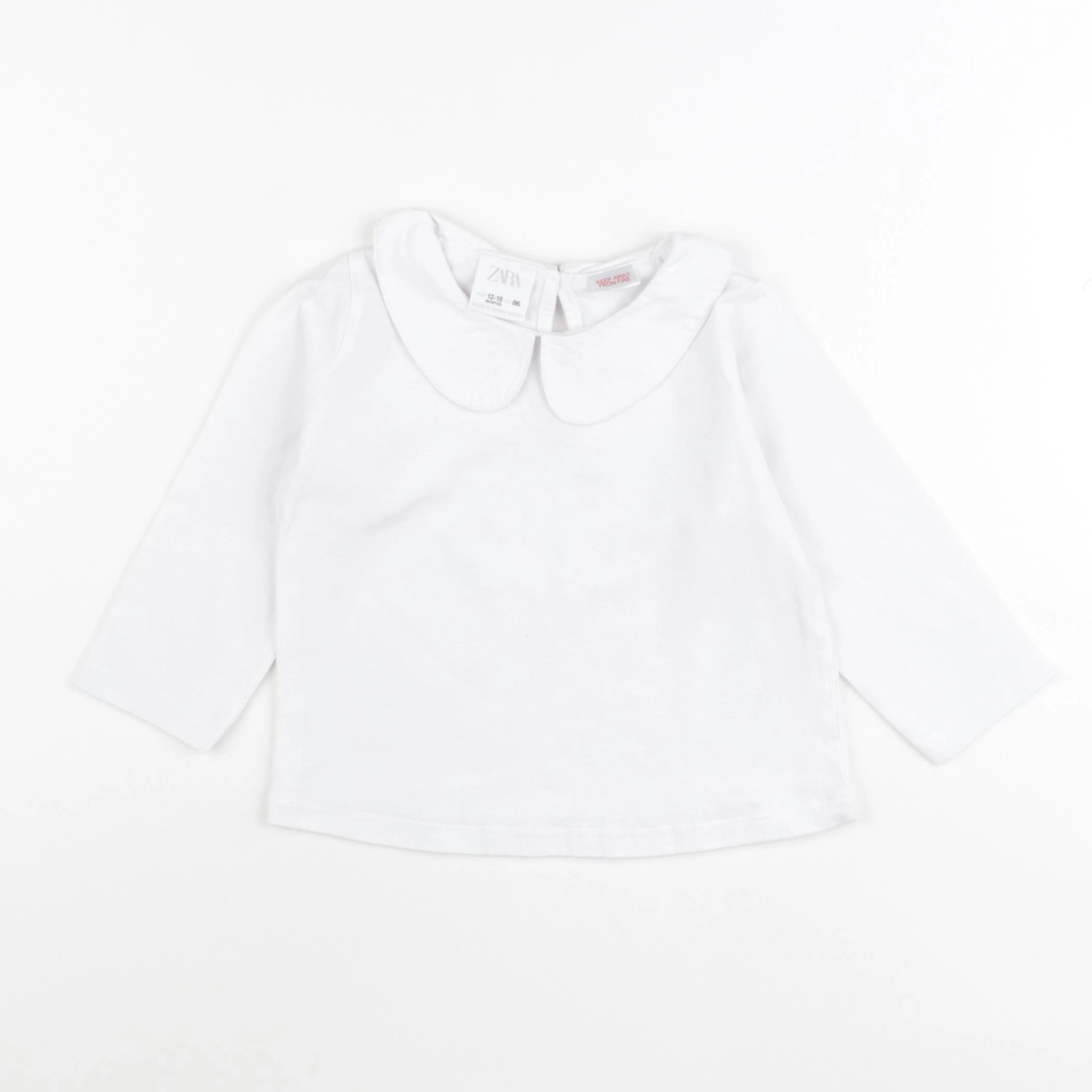 Zara - tee-shirt blanc - 12/18 mois