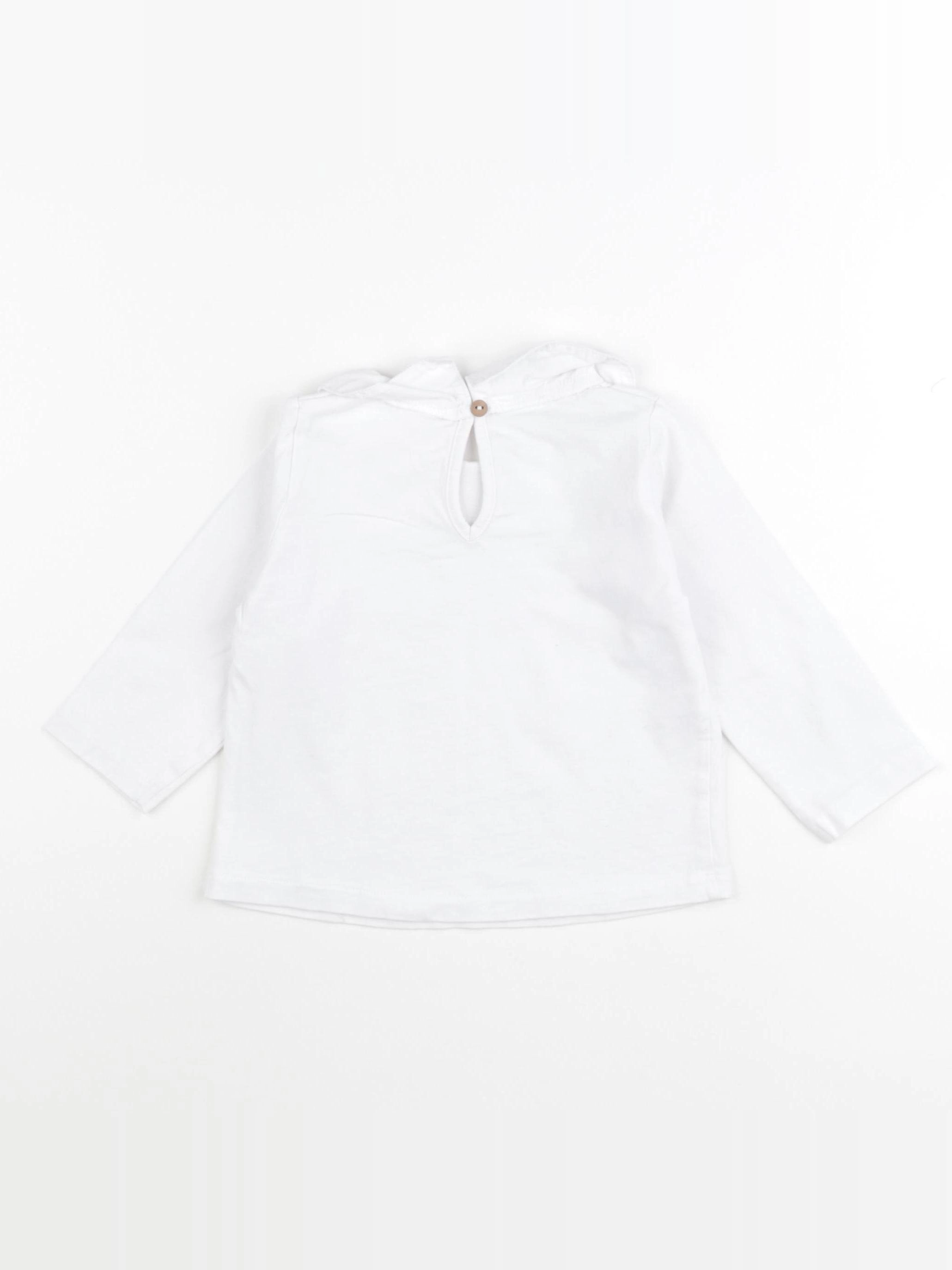 Zara - tee-shirt blanc - 12/18 mois