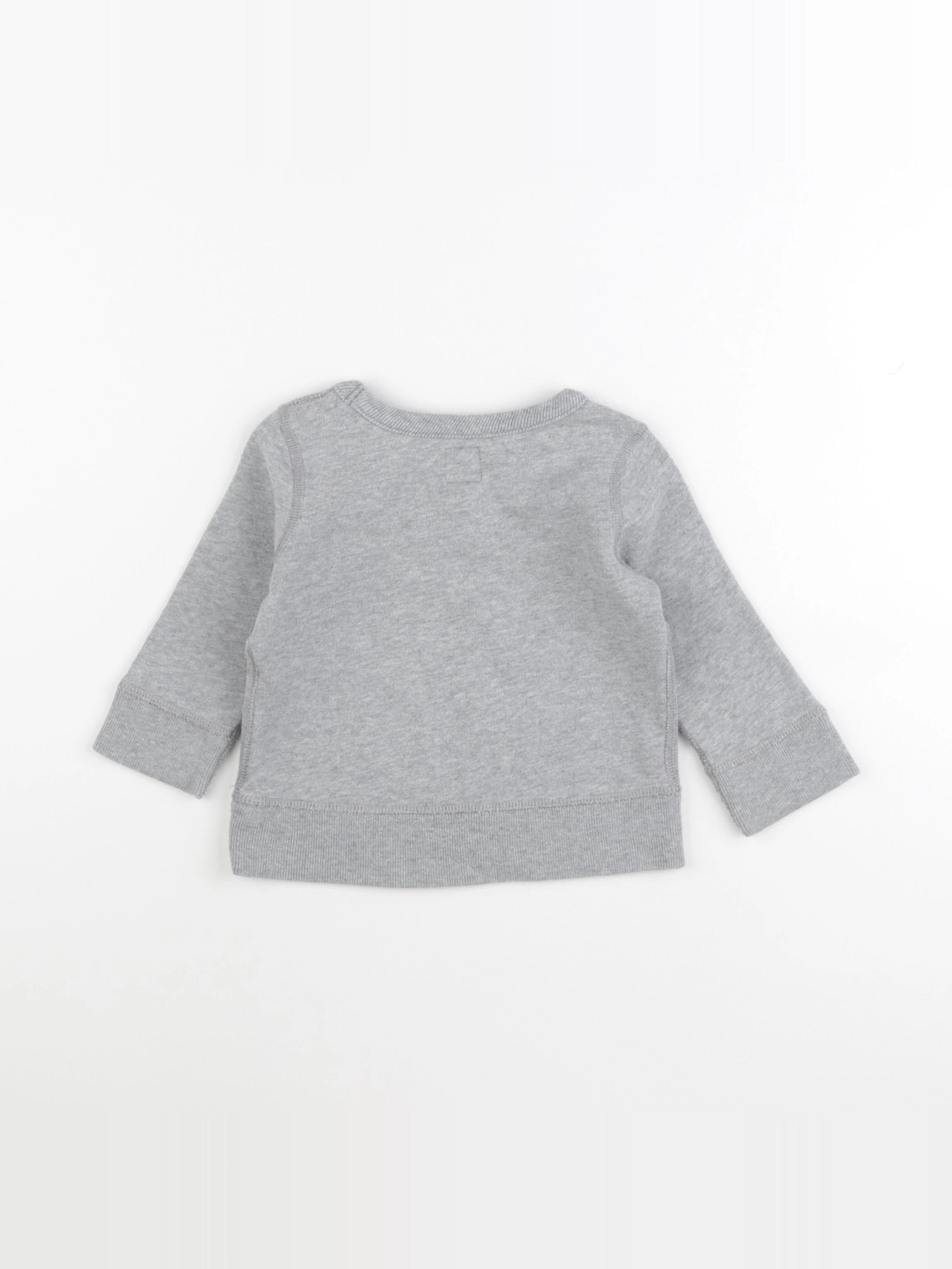GAP - sweat gris - 12/18 mois