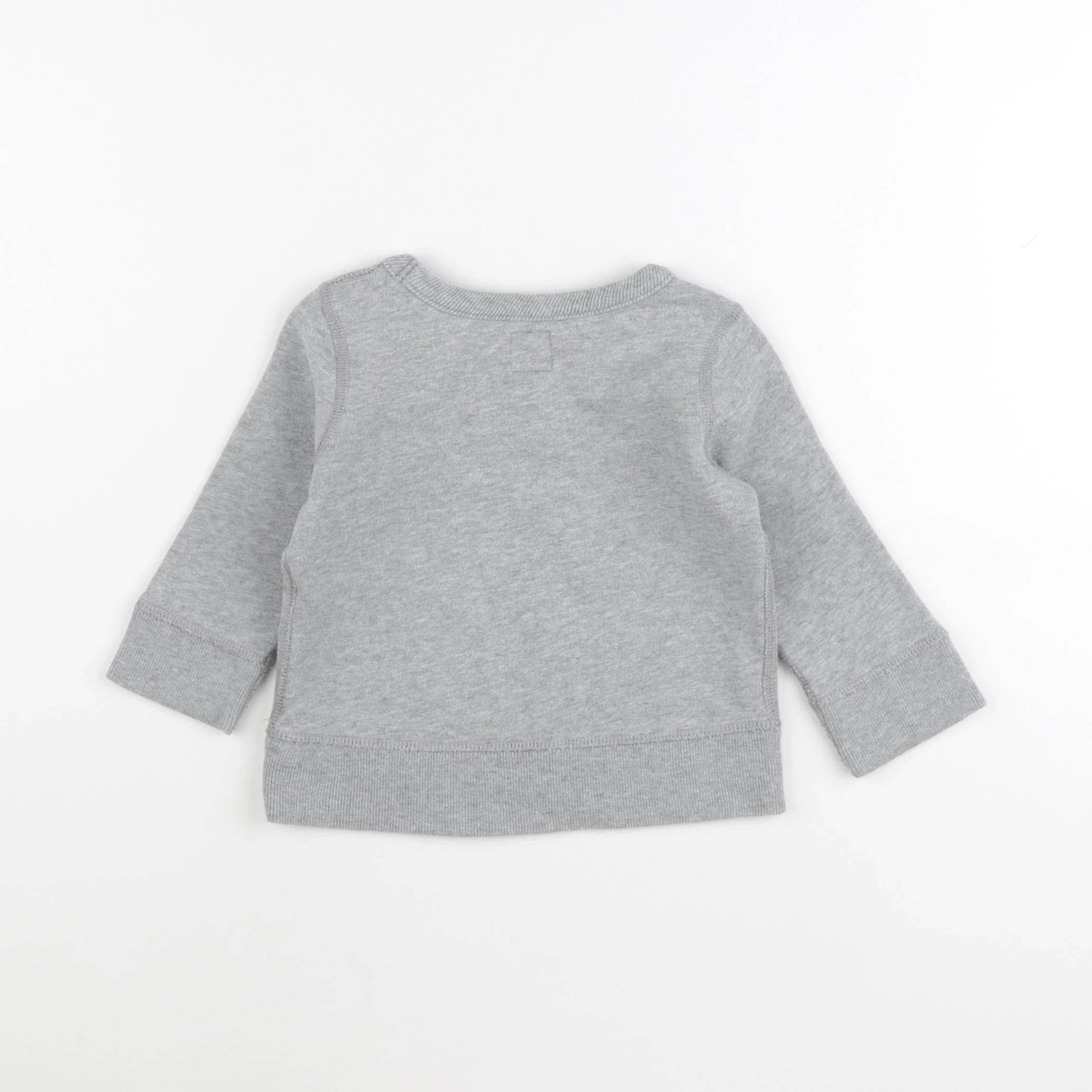 GAP - sweat gris - 12/18 mois