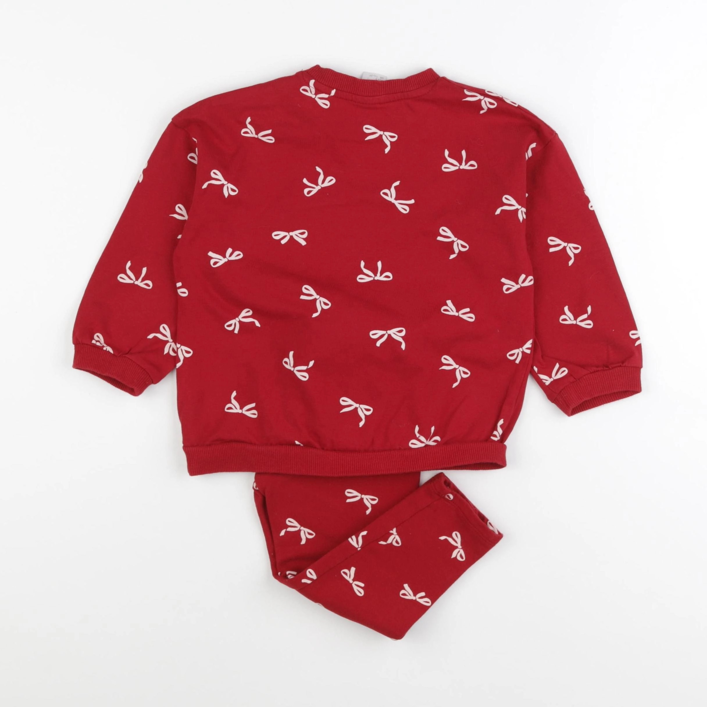H&M - pyjama coton rouge - 18/24 mois