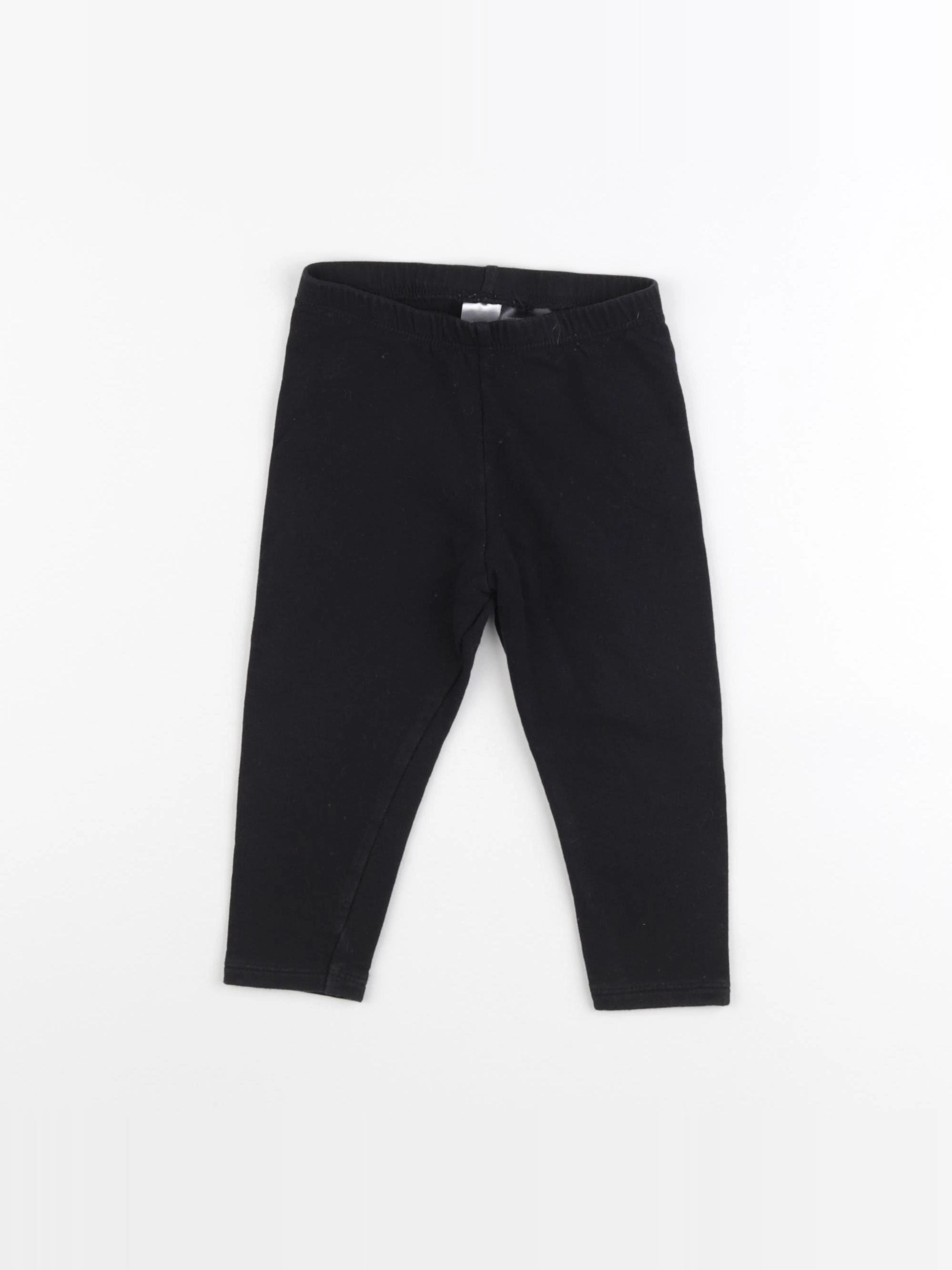 H&M - legging noir - 12/18 mois