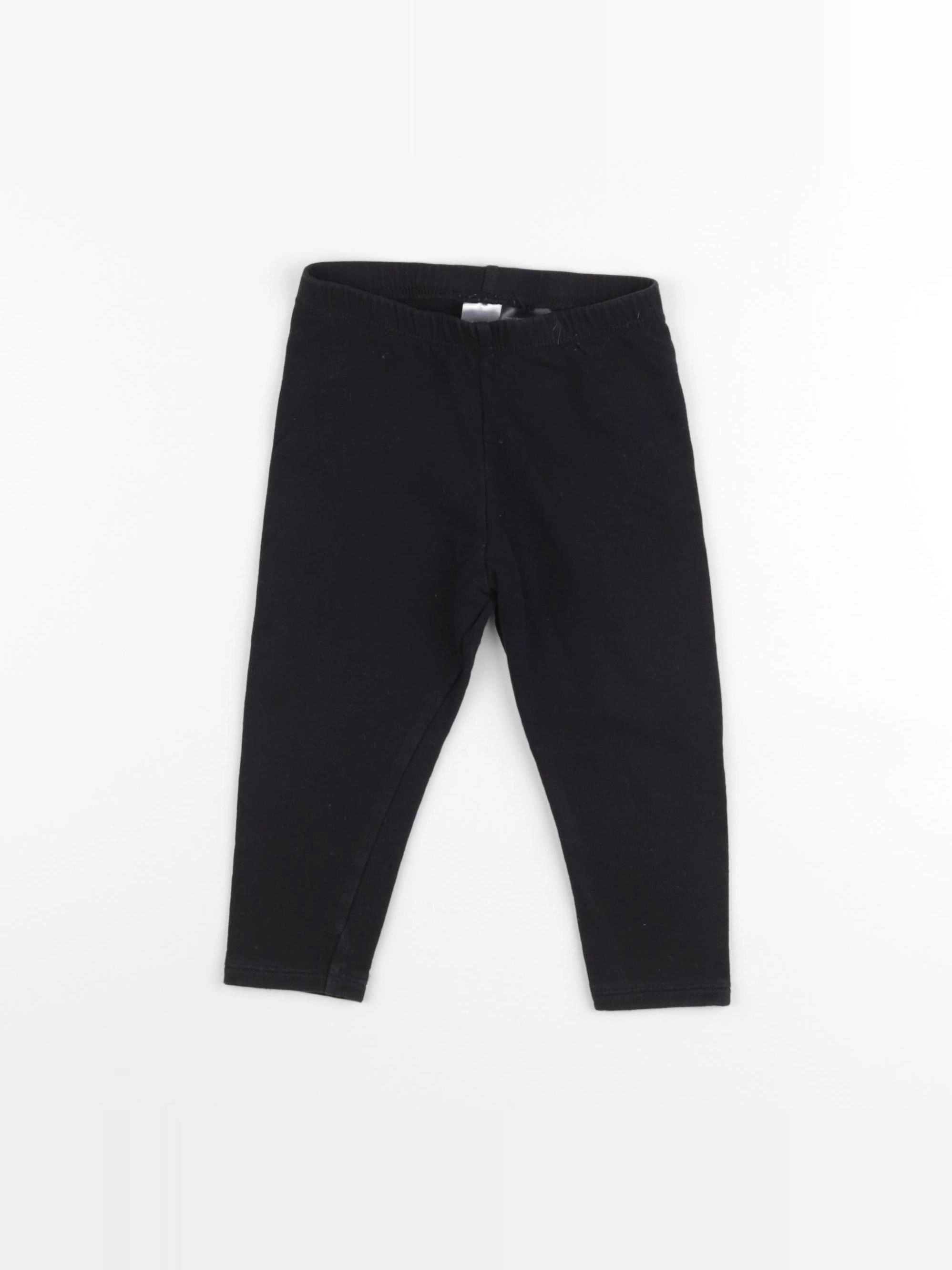 H&M - legging noir - 12/18 mois