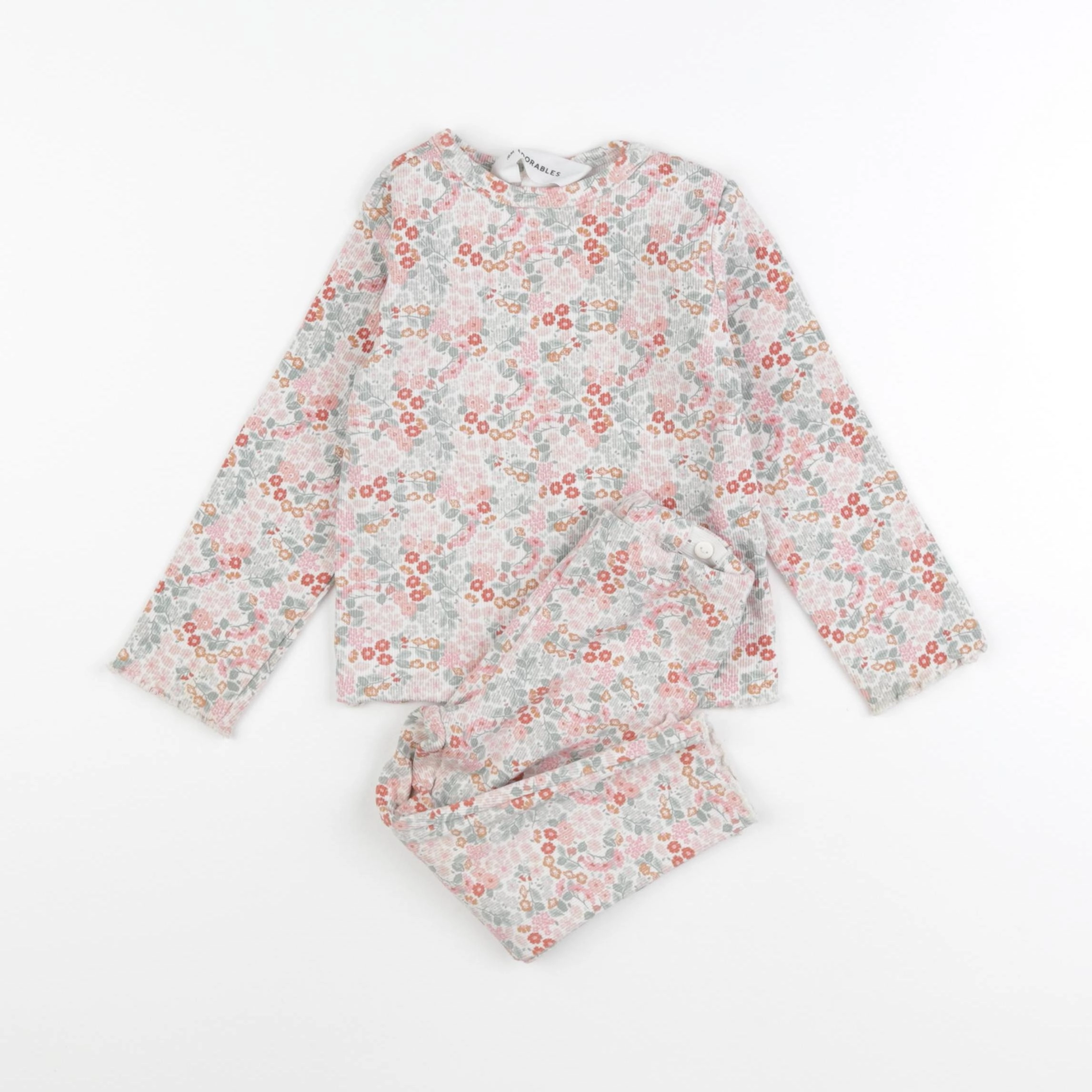 H&M - pyjama coton rose - 12/18 mois