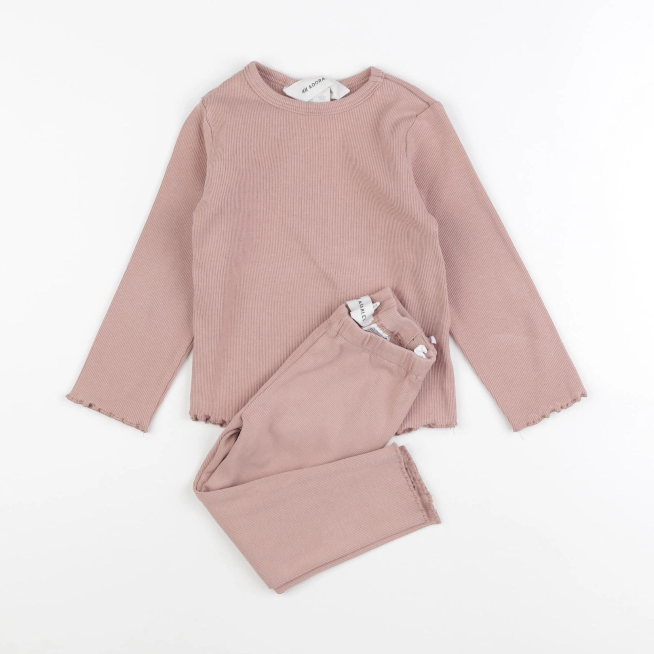H&M - pyjama coton rose - 12/18 mois