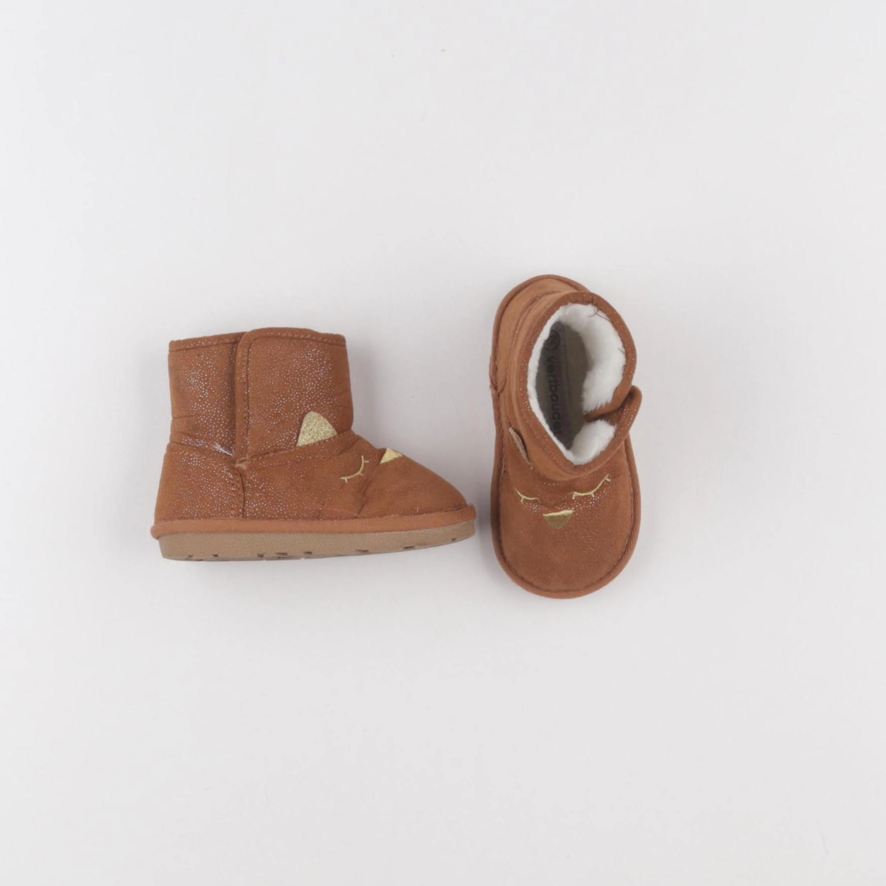 Vertbaudet - chaussons marron - pointure 22