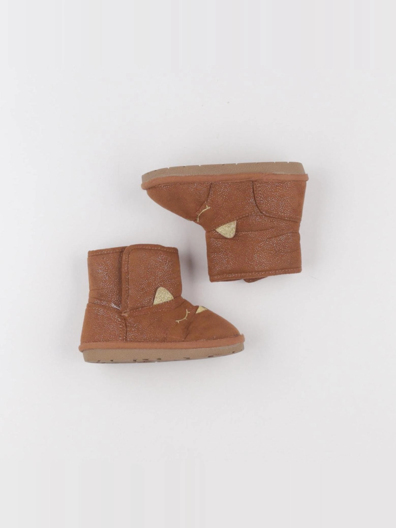 Vertbaudet - chaussons marron - pointure 22