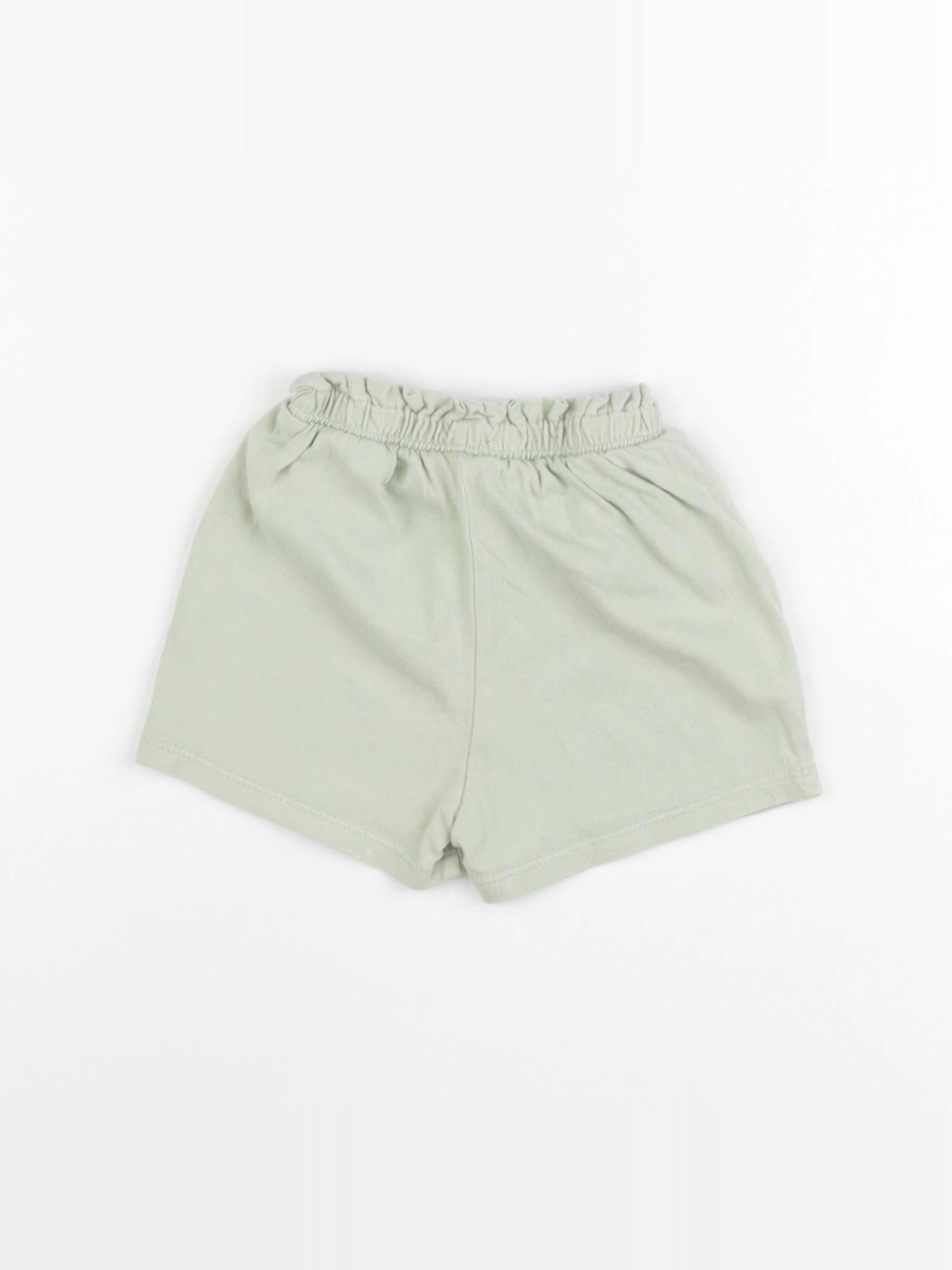 H&M - short vert - 12/18 mois