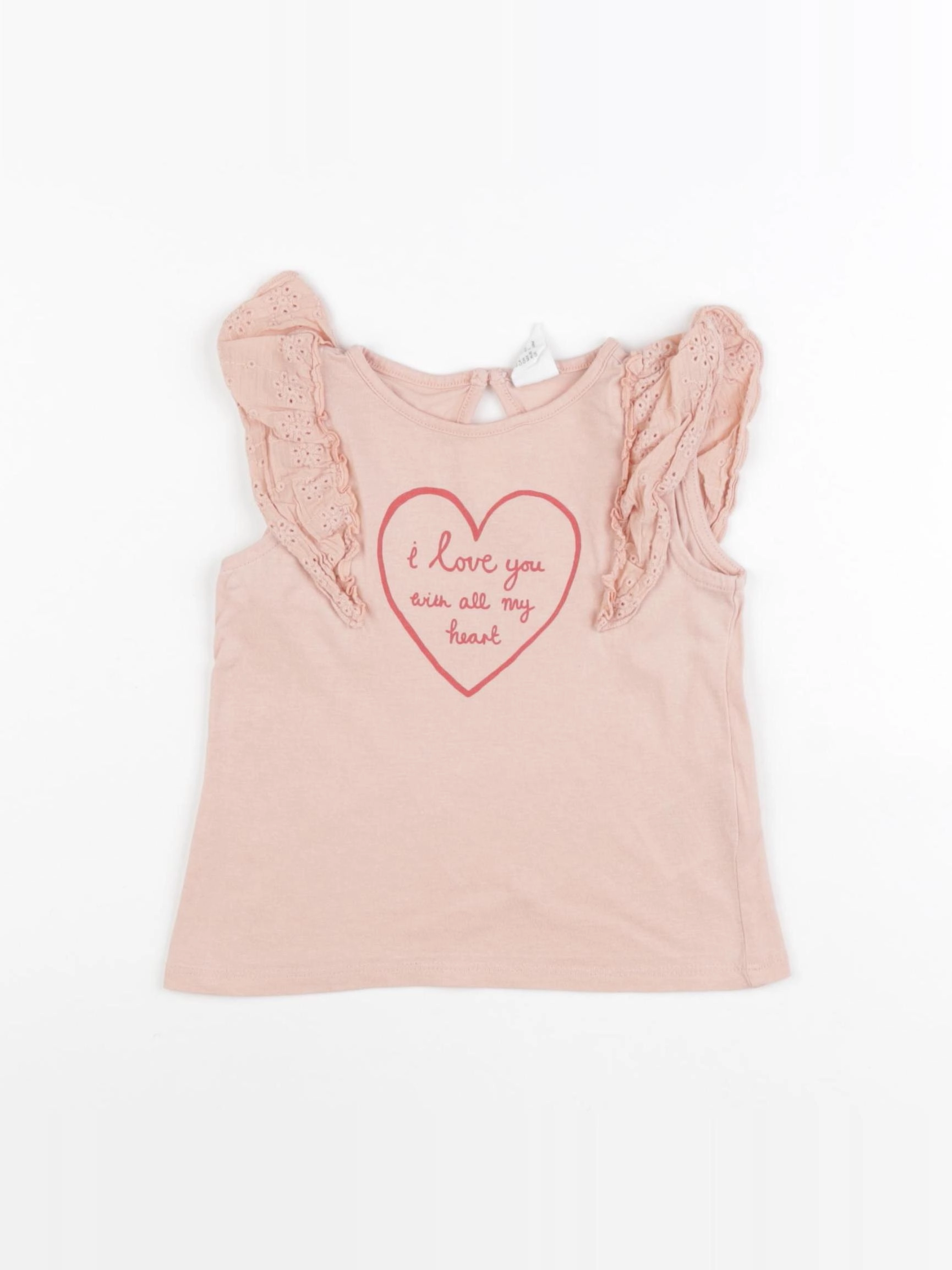 H&M - débardeur rose - 6/9 mois
