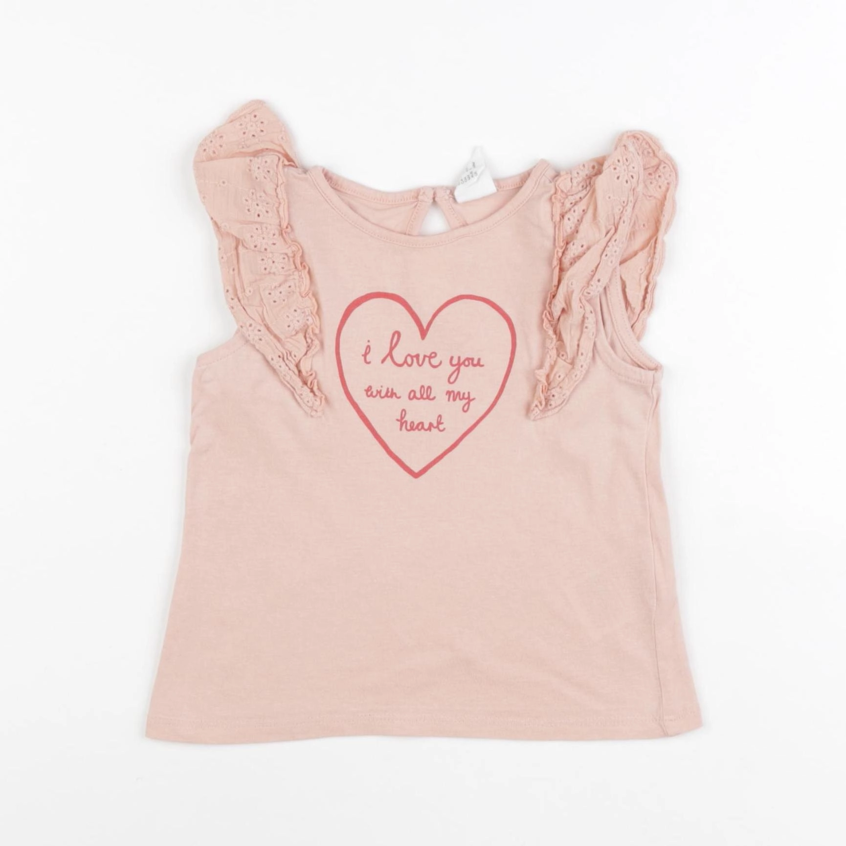 H&M - débardeur rose - 6/9 mois