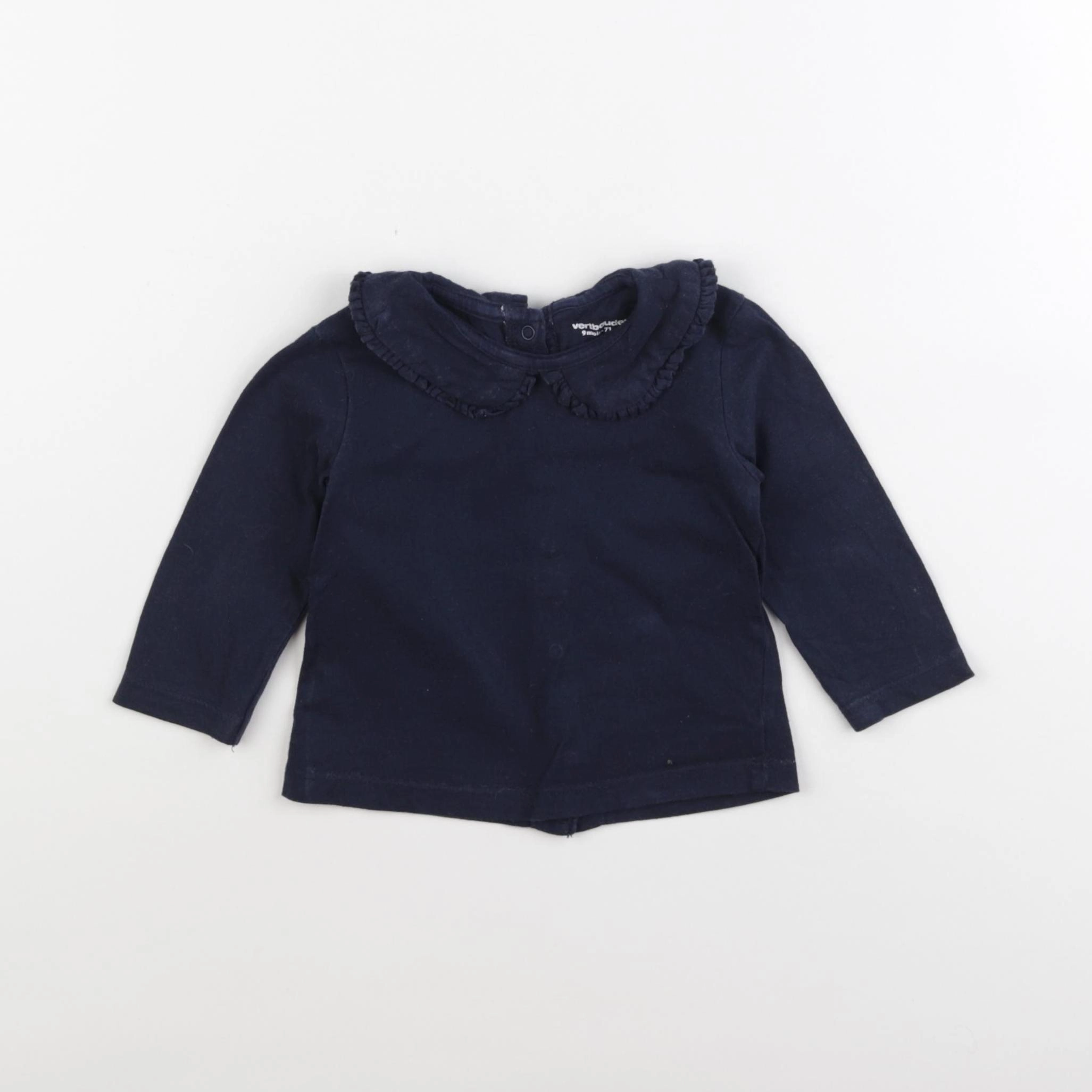 Vertbaudet - blouse bleu - 9 mois