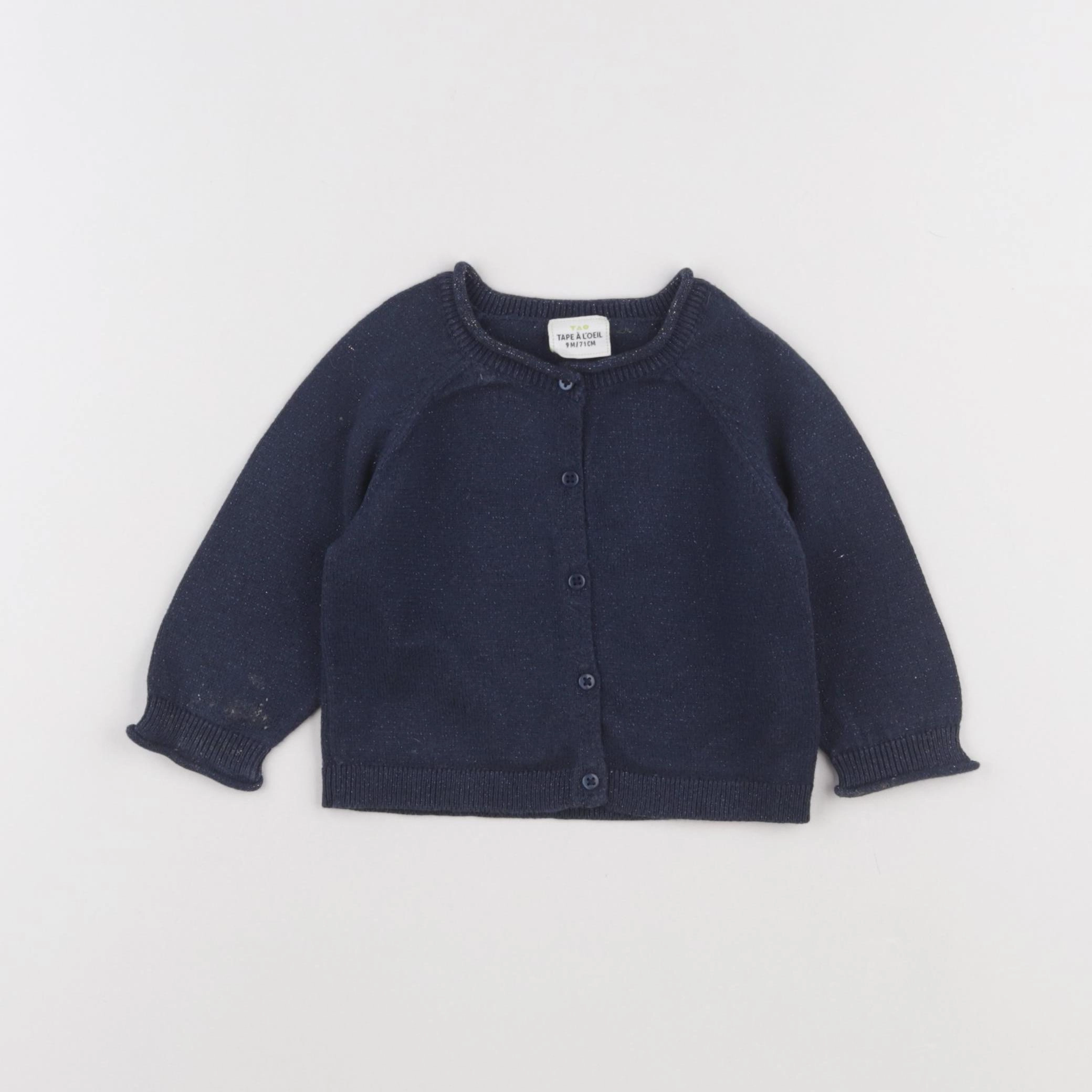 Tape à l'oeil - gilet bleu - 9 mois