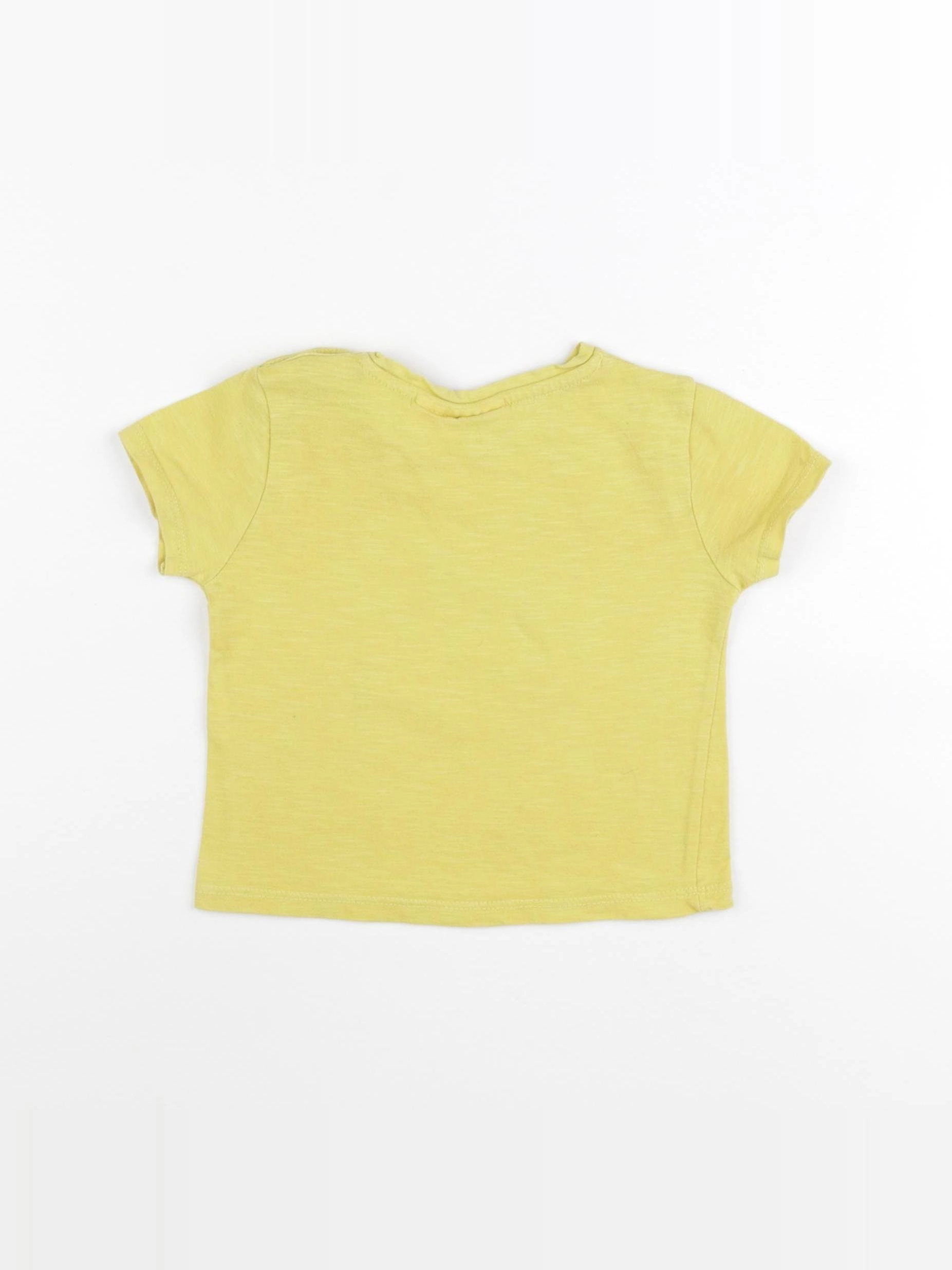 Zara - tee-shirt jaune - 6/9 mois