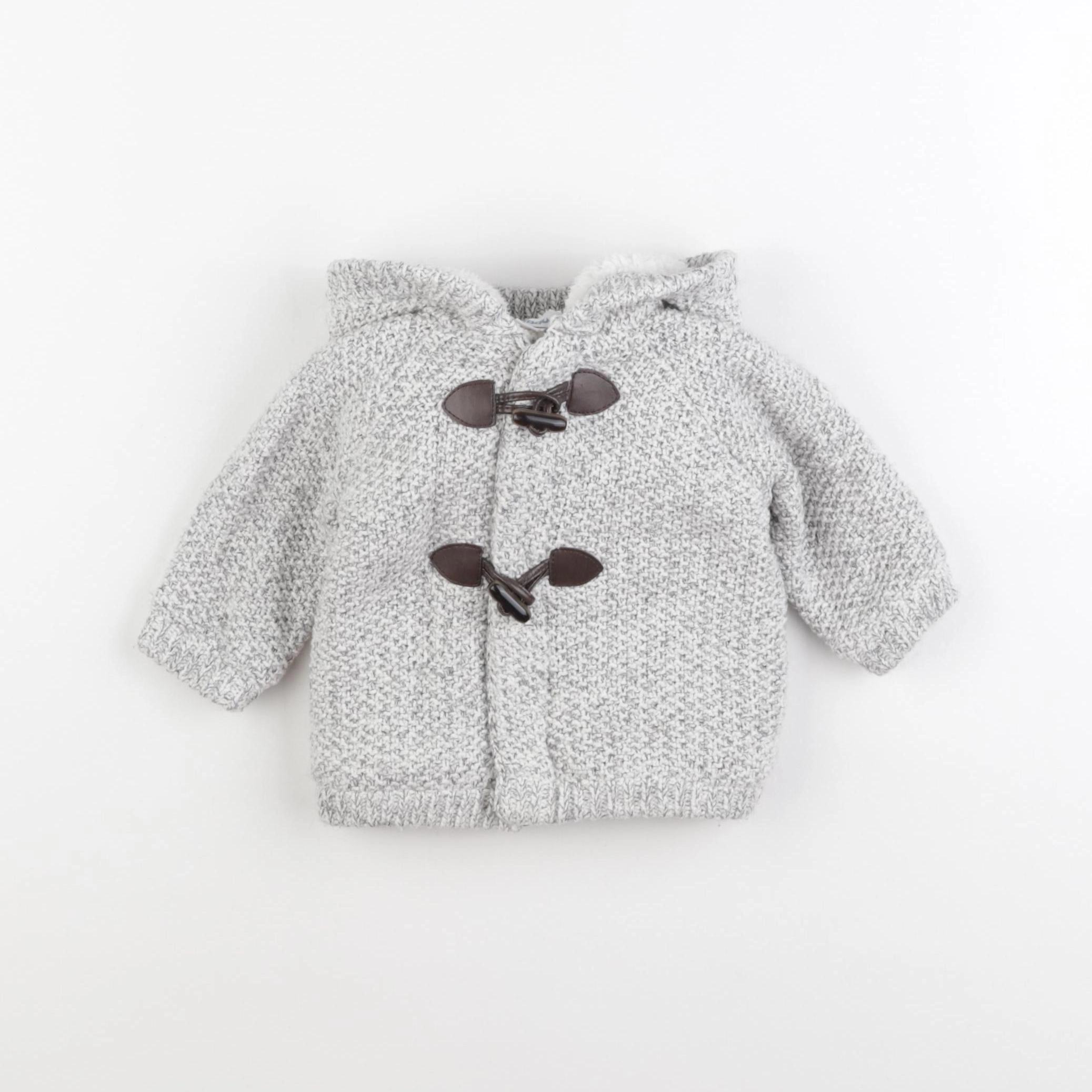 Vertbaudet - veste gris - 9 mois