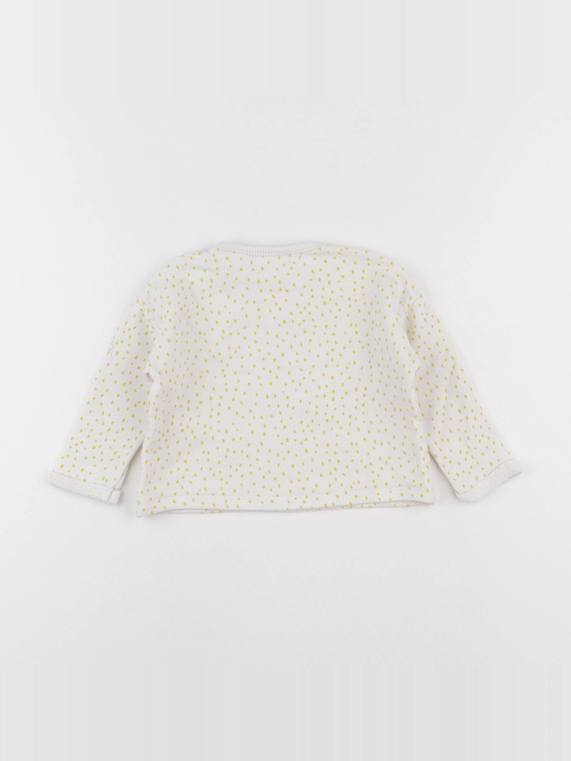 Zara - sweat blanc - 3/6 mois
