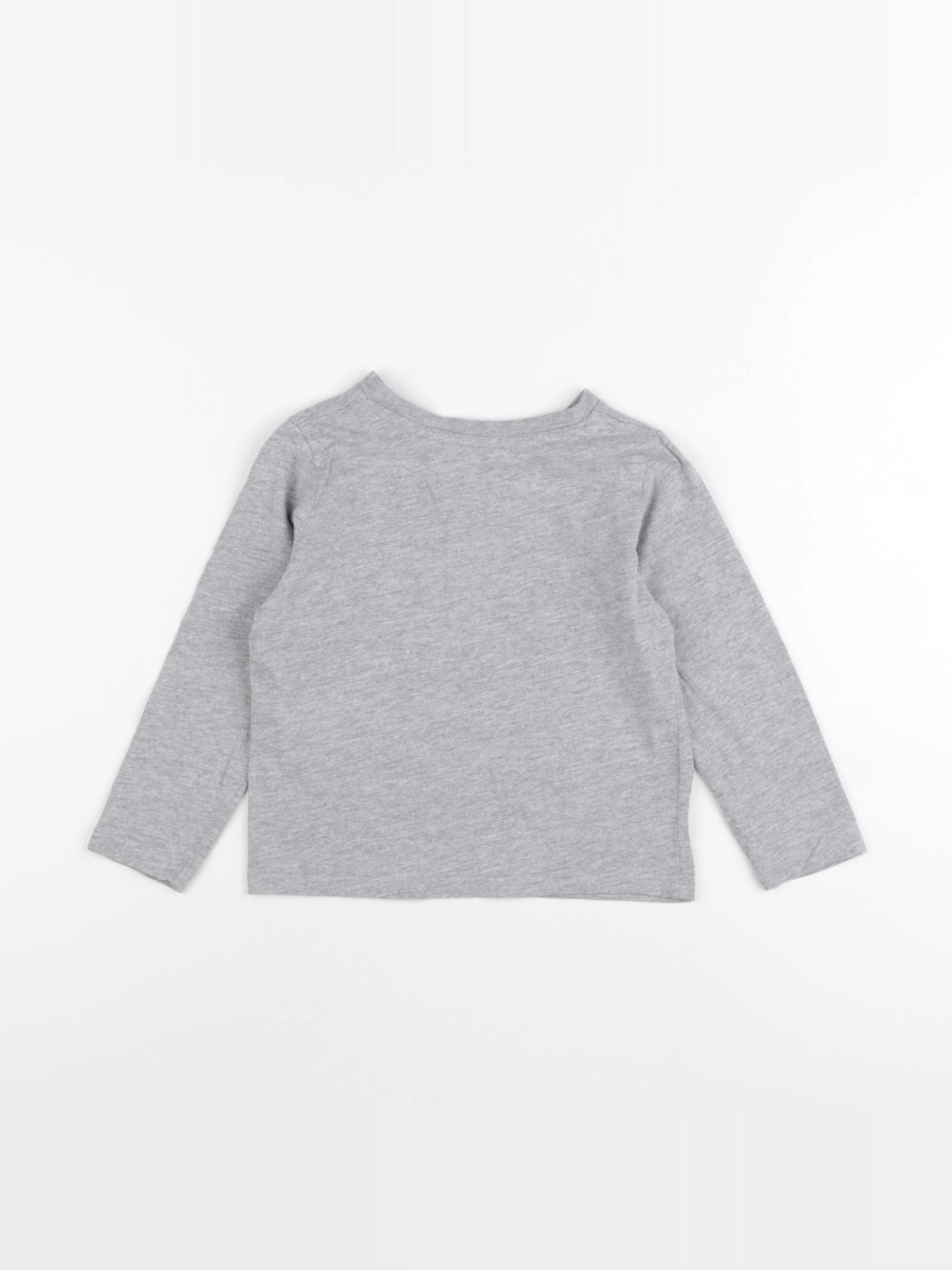 La Redoute - tee-shirt velours gris - 3 ans