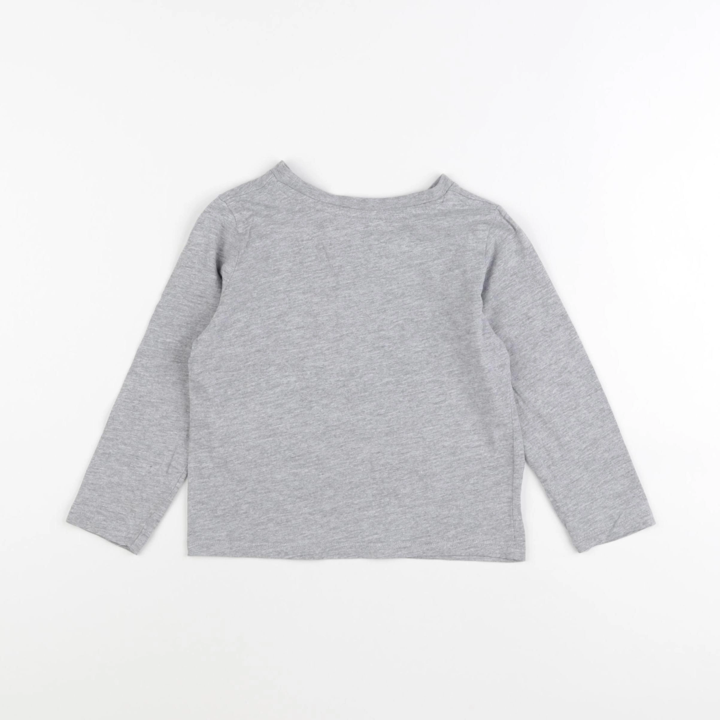 La Redoute - tee-shirt velours gris - 3 ans